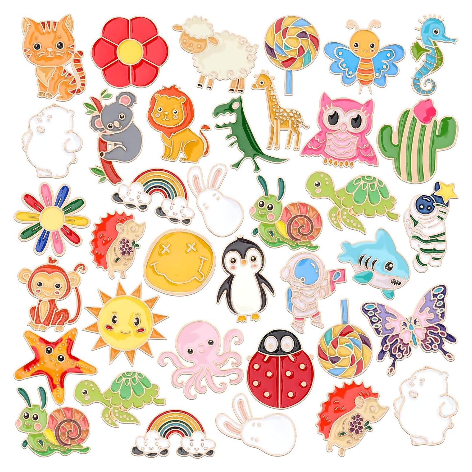 SANNIX 60 Pines de Esmalte de Dibujos Animados - 30 Estilos