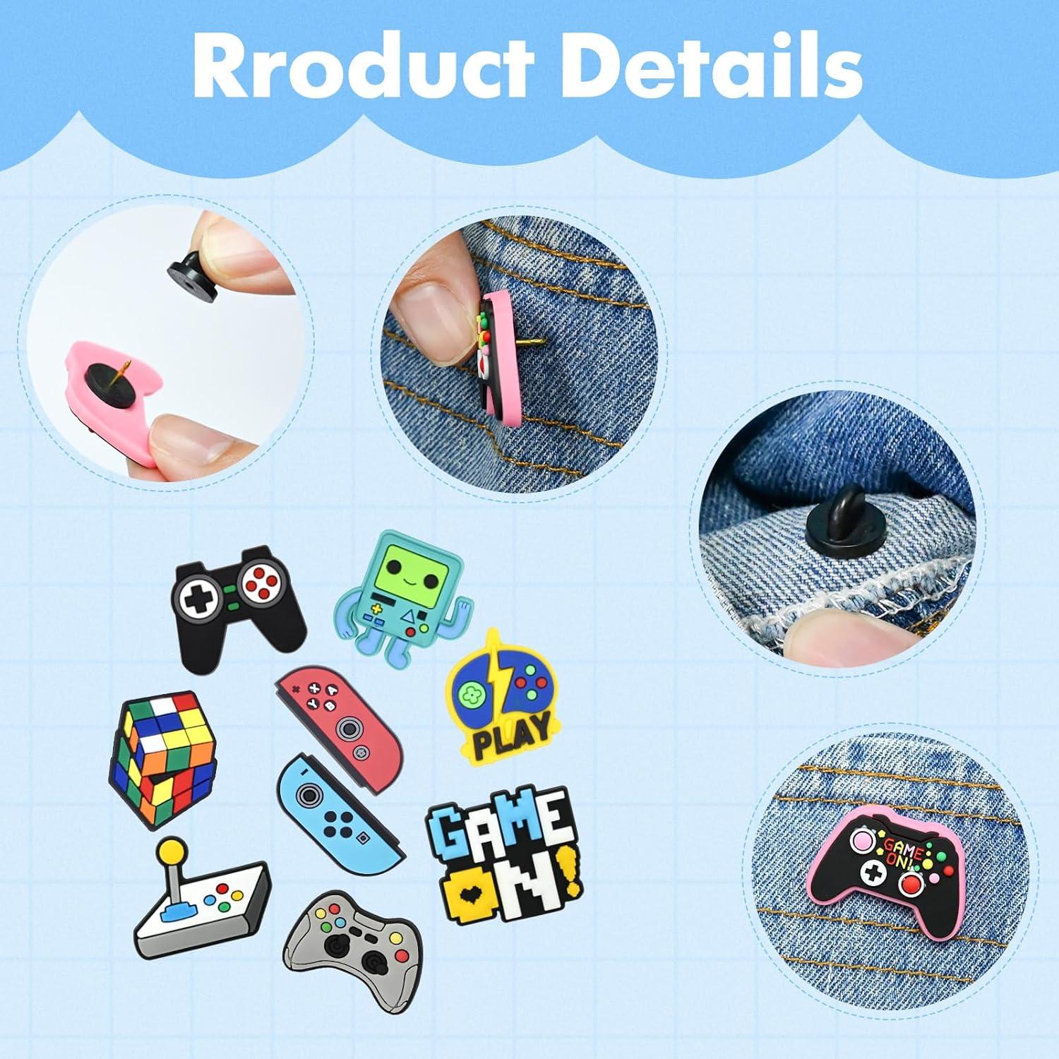 Pines de Solapa Kawaii 50 Piezas PVC para Mochilas y Ropa