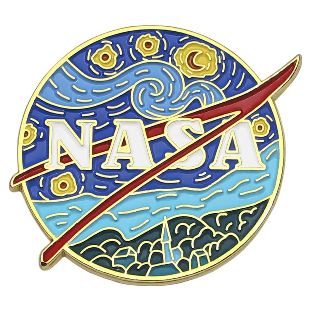 Pin de Esmalte Duro NASA Estrellado 3 cm - Regalo Unisex