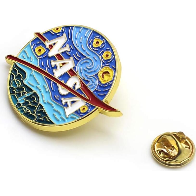 Pin de Esmalte Duro NASA Estrellado 3 cm - Regalo Unisex