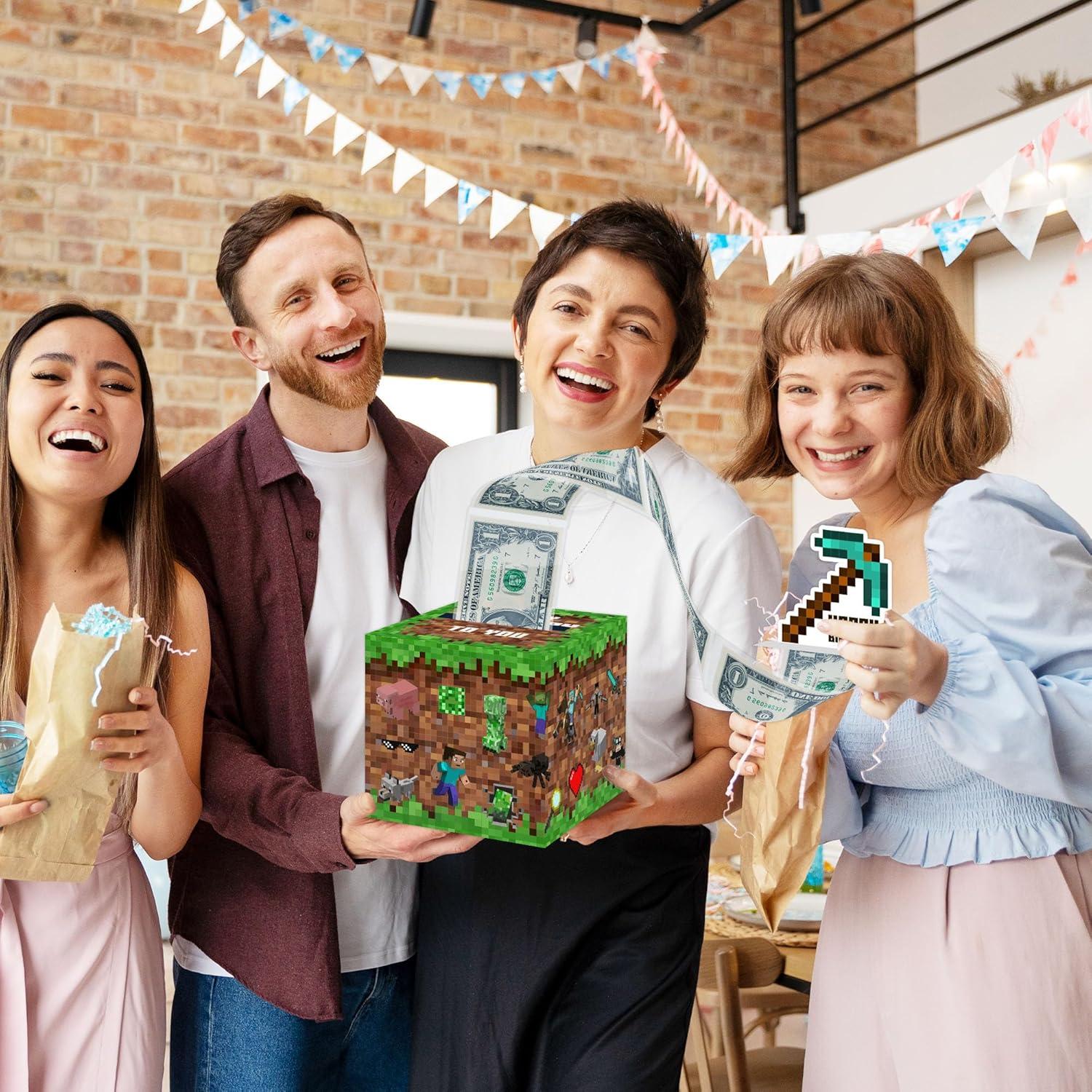 Caja de Dinero Sorpresa Azbuk 12.7x12.7 cm con 35 Bolsas