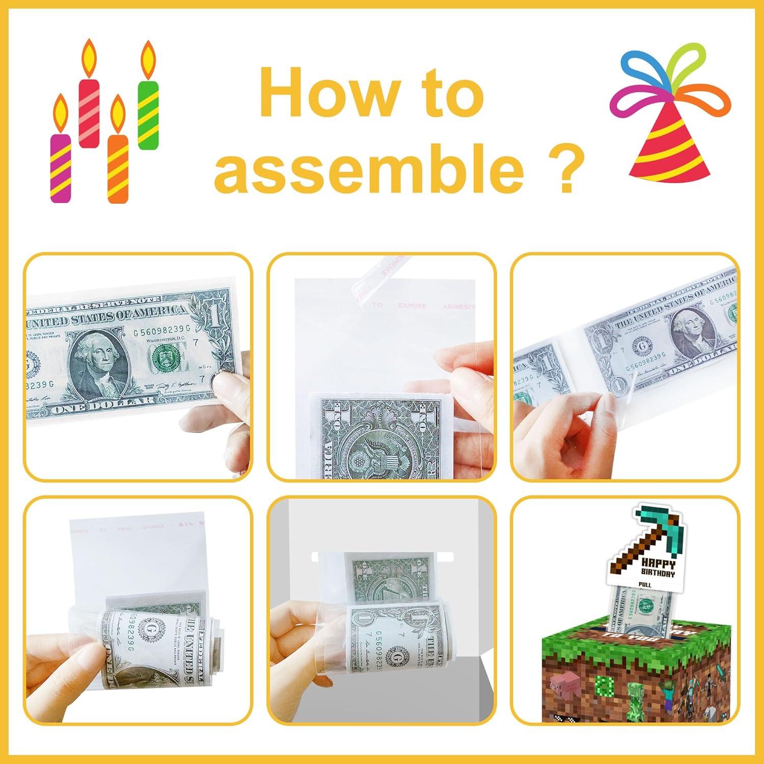 Caja de Dinero Sorpresa Azbuk 12.7x12.7 cm con 35 Bolsas