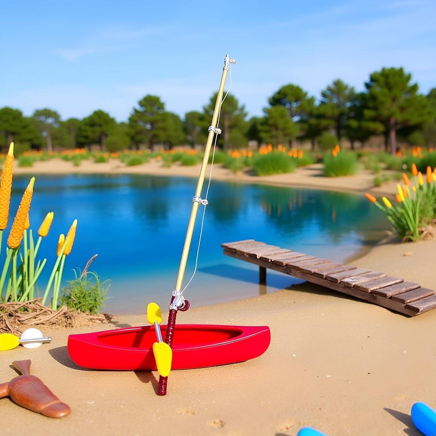 Caña de Pescar Miniatura 1/12 Fansoftiks para Casa de Muñecas