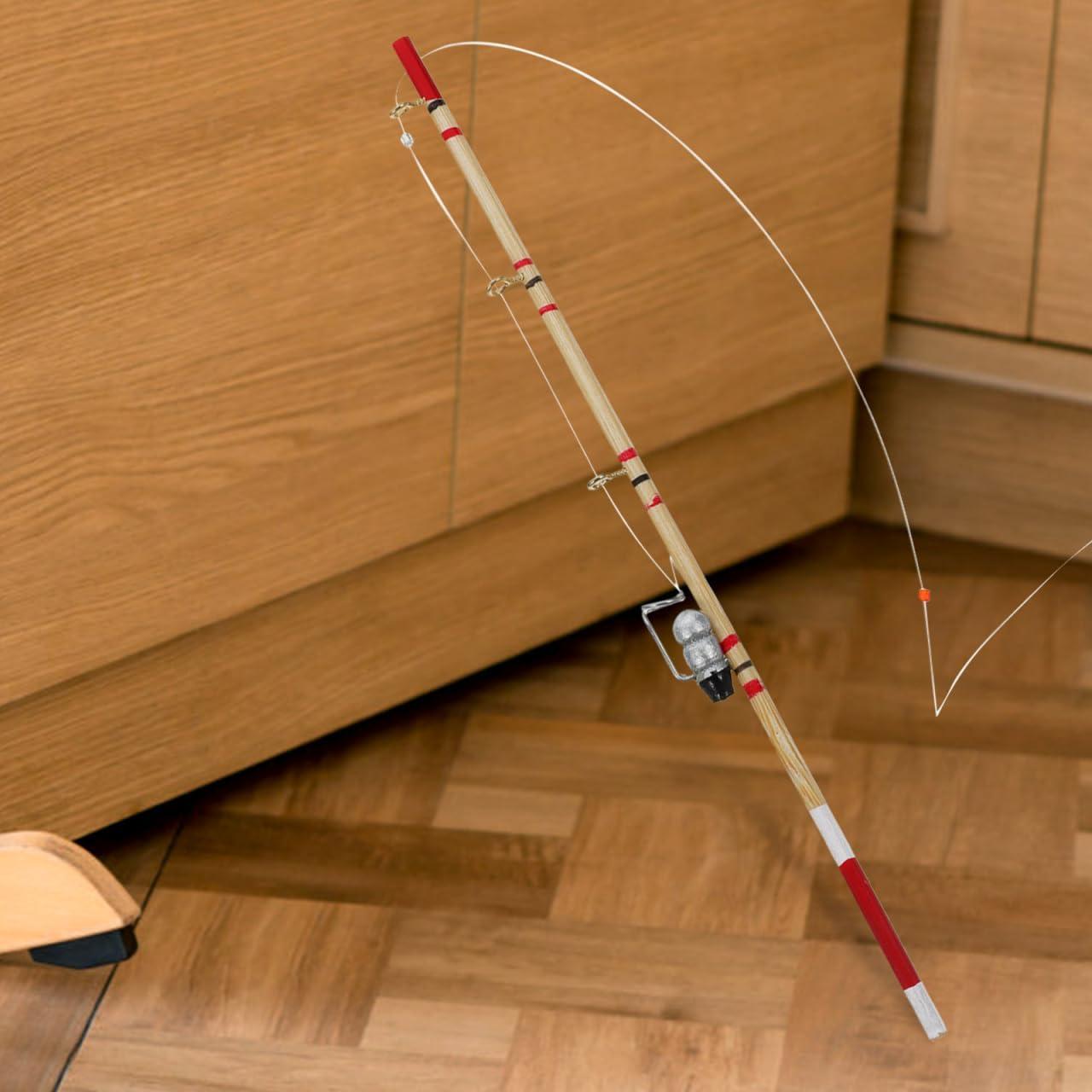 Mini Caña de Pescar NUOBESTY 17.5 cm Accesorio Decorativo