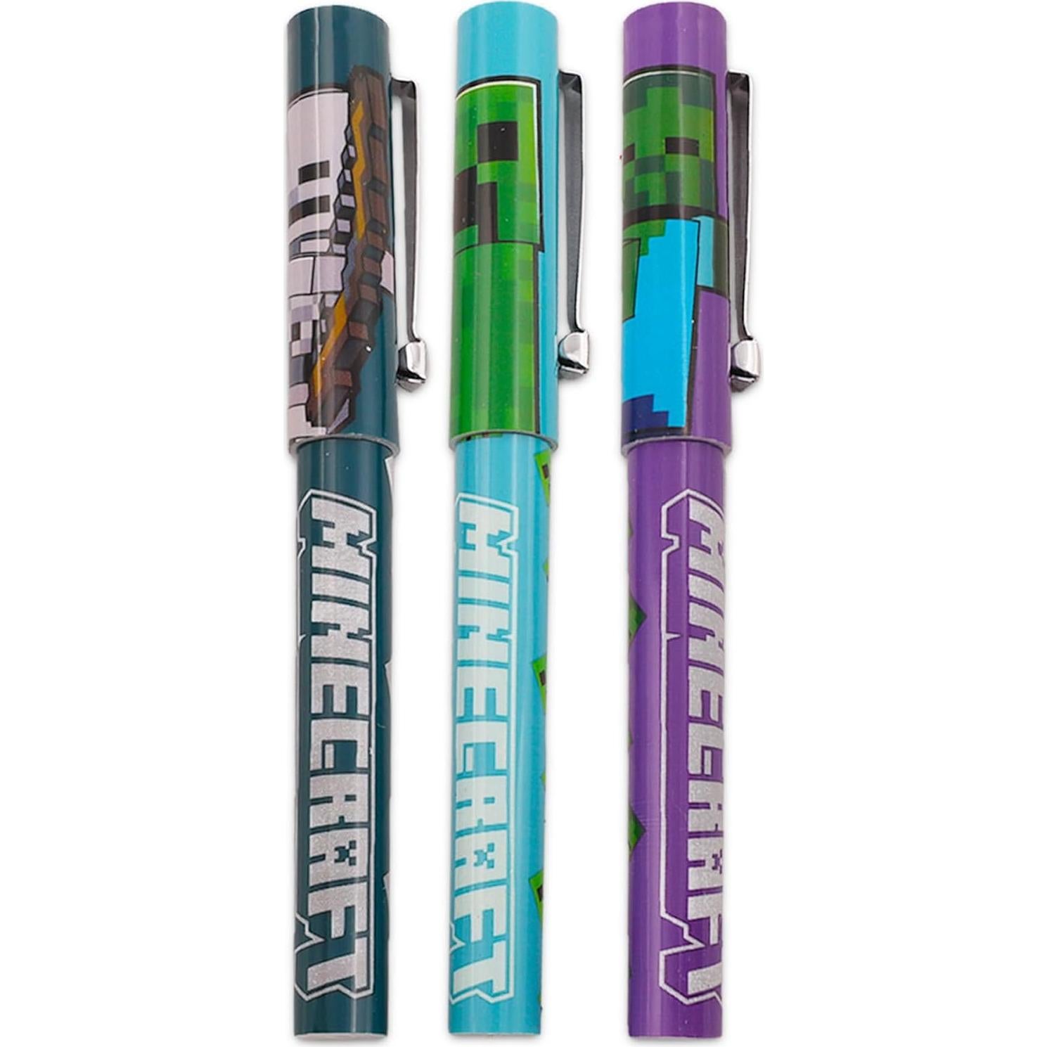 Bolígrafos Minecraft - Paquete de 6 Accesorios Escolares