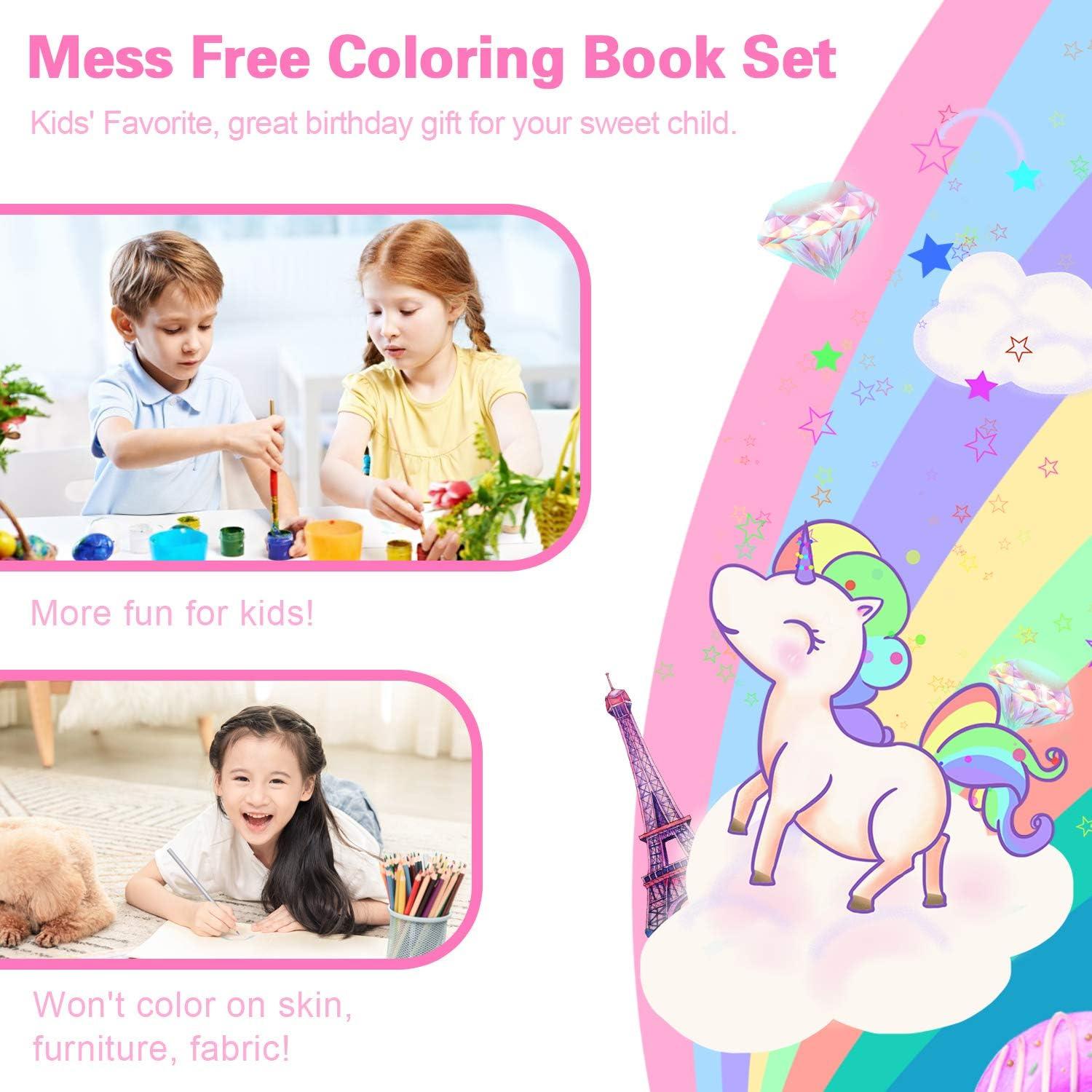 Kit de Colorear Unicornio YOYTOO con 60 Páginas y 8 Lápices