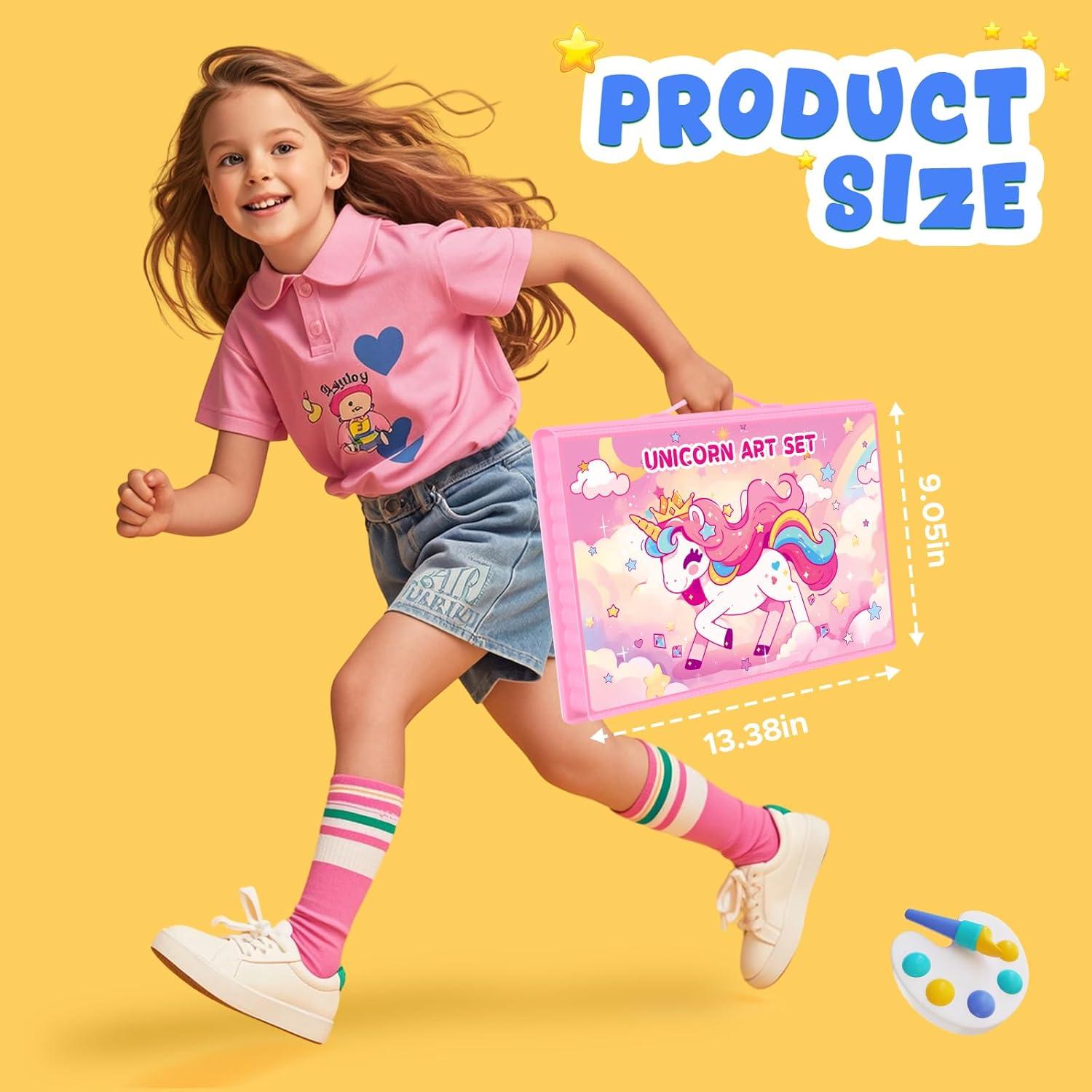 Set de Dibujo y Coloreado Unicornio homicozy para Niños 4-10 Años