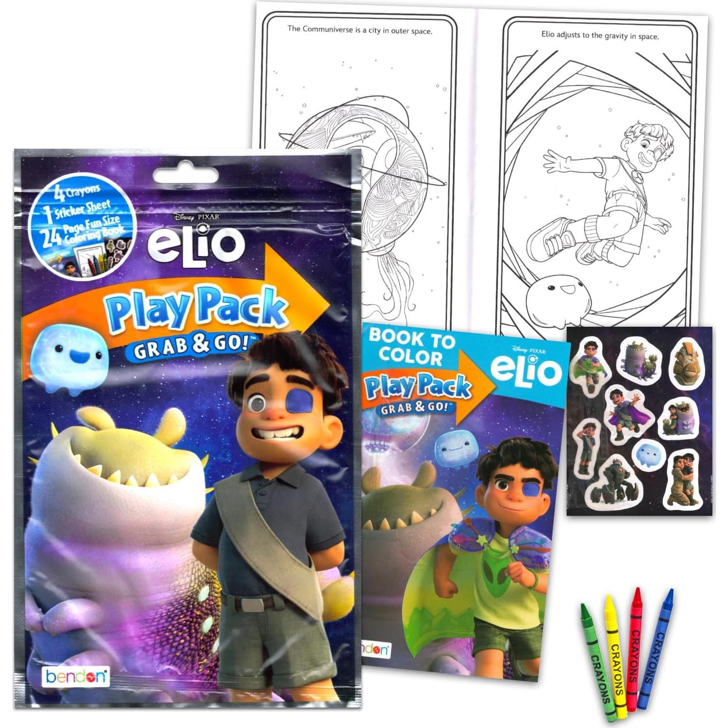 Set de Libros para Colorear Disney Elio - Niños 4 a 8 Años