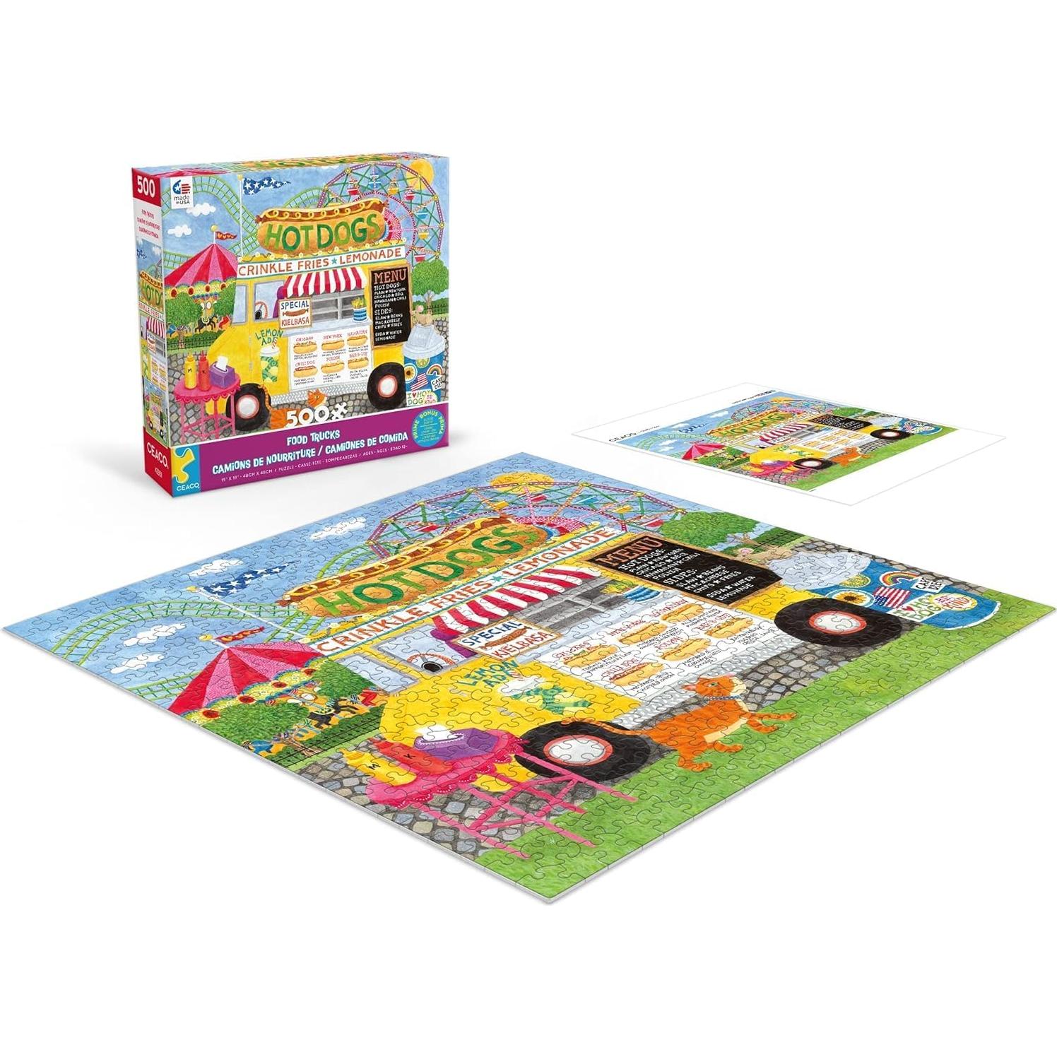 Rompecabezas Ceaco Camiones de Comida Hot Dog 500 Piezas