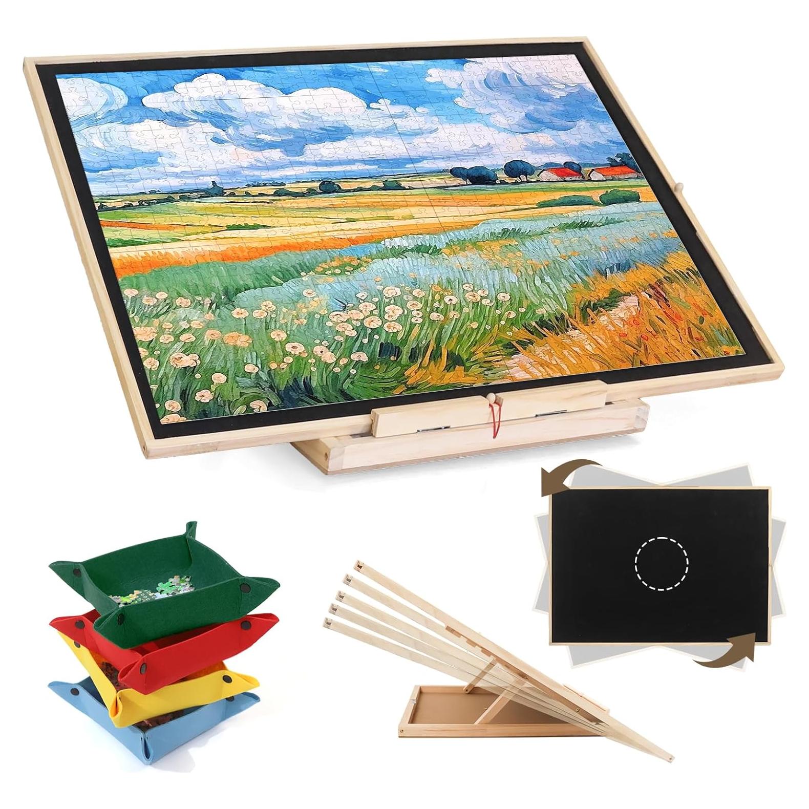 Tablero de Rompecabezas Wdmiya 1500 Piezas Inclinable 68.6x88.9cm