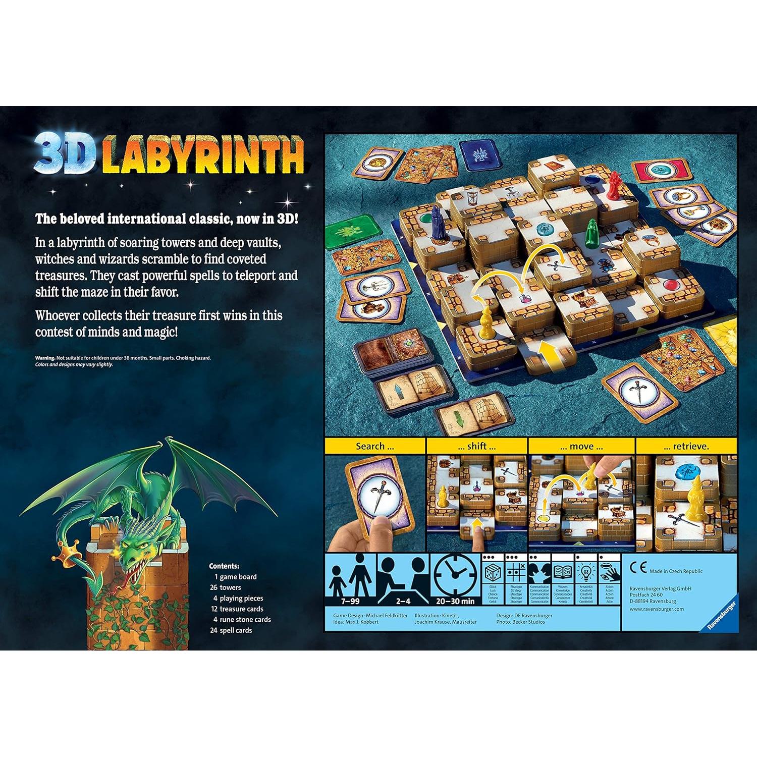 Juego de Mesa Laberinto 3D Ravensburger para Niños y Adultos