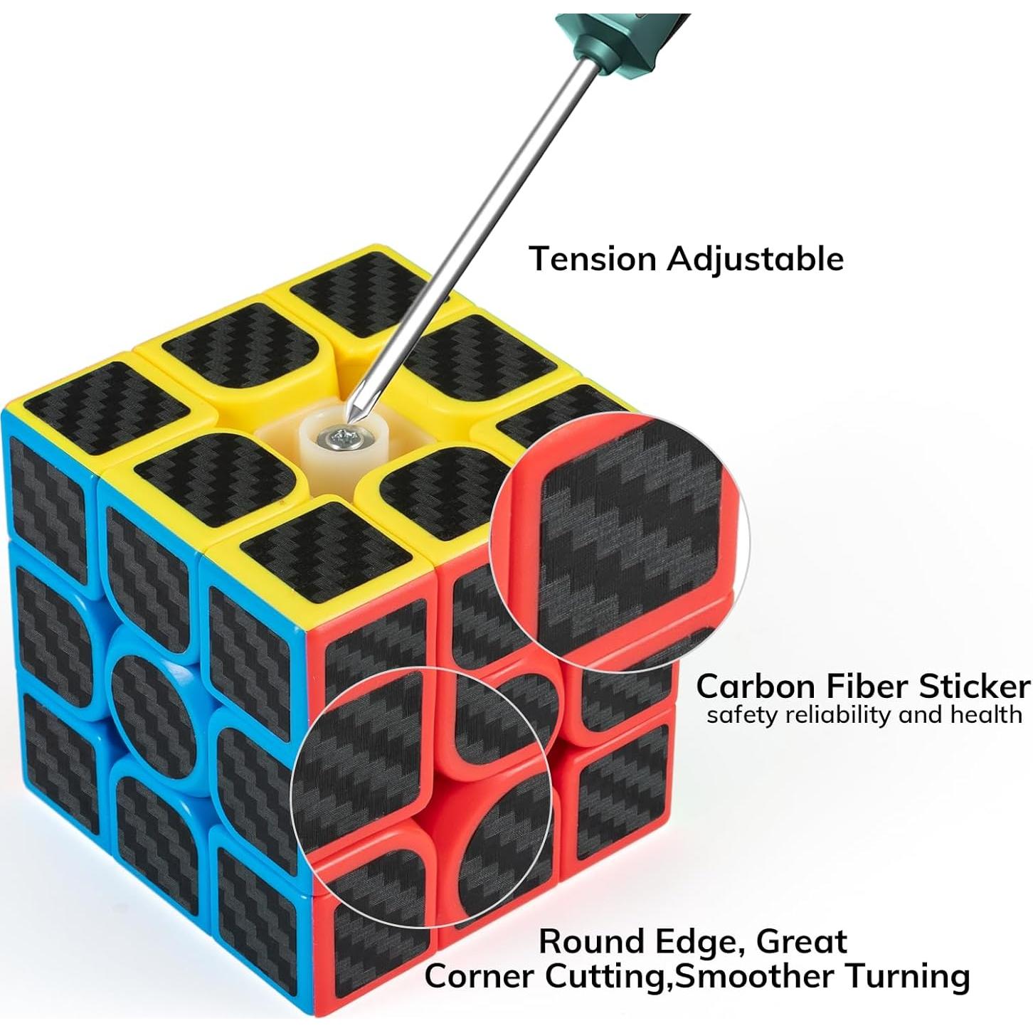 Juego de Cubos Mágicos Nabreeli 2x2, 3x3 y Pyraminx