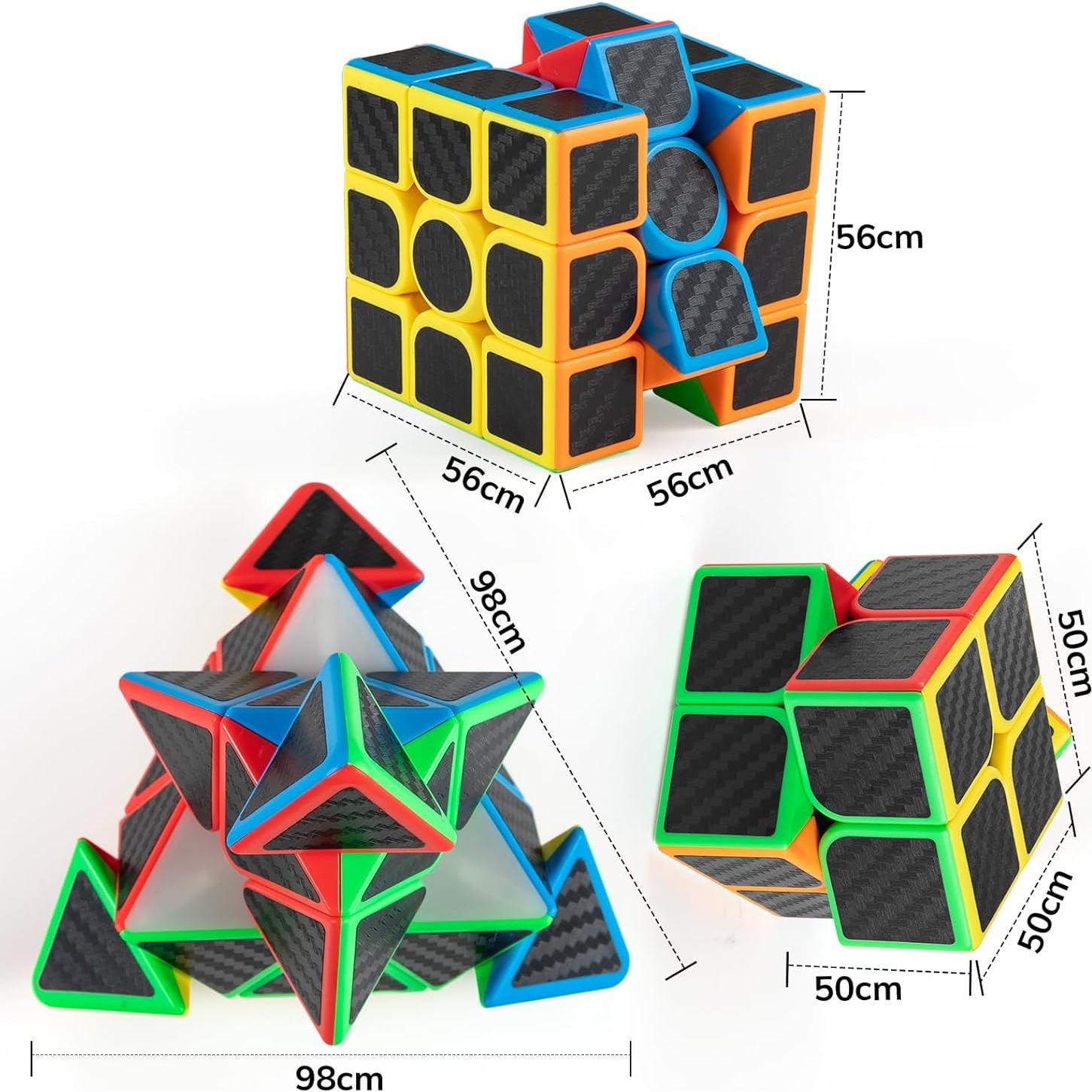 Juego de Cubos Mágicos Nabreeli 2x2, 3x3 y Pyraminx