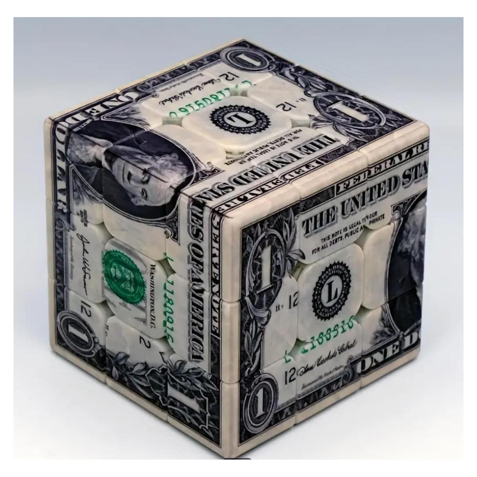 Cubo de Velocidad Dollar Bill 3x3 - Diseño Billete EE.UU.
