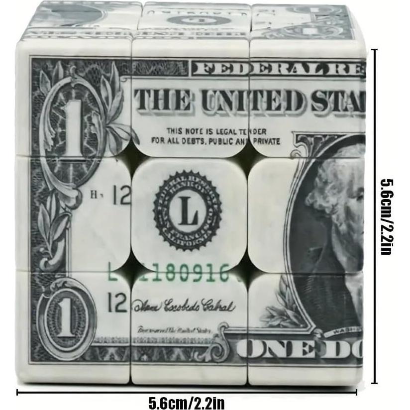 Cubo de Velocidad Dollar Bill 3x3 - Diseño Billete EE.UU.