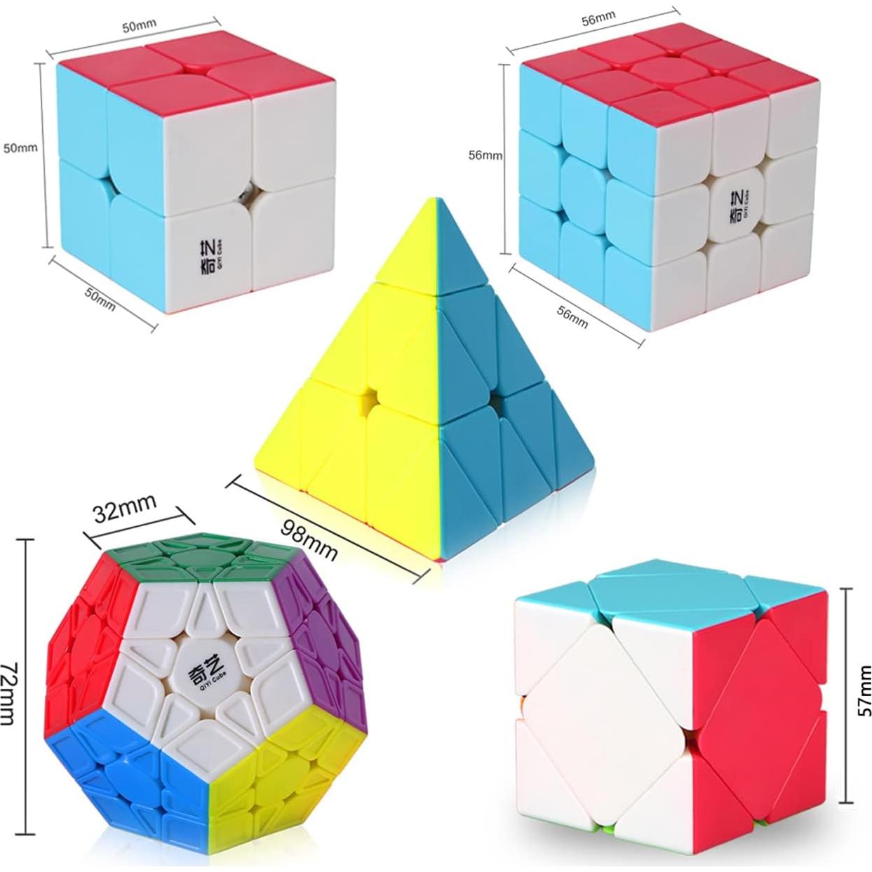 Conjunto de Cubos de Velocidad Roxenda 2x2 3x3 Skew Megaminx