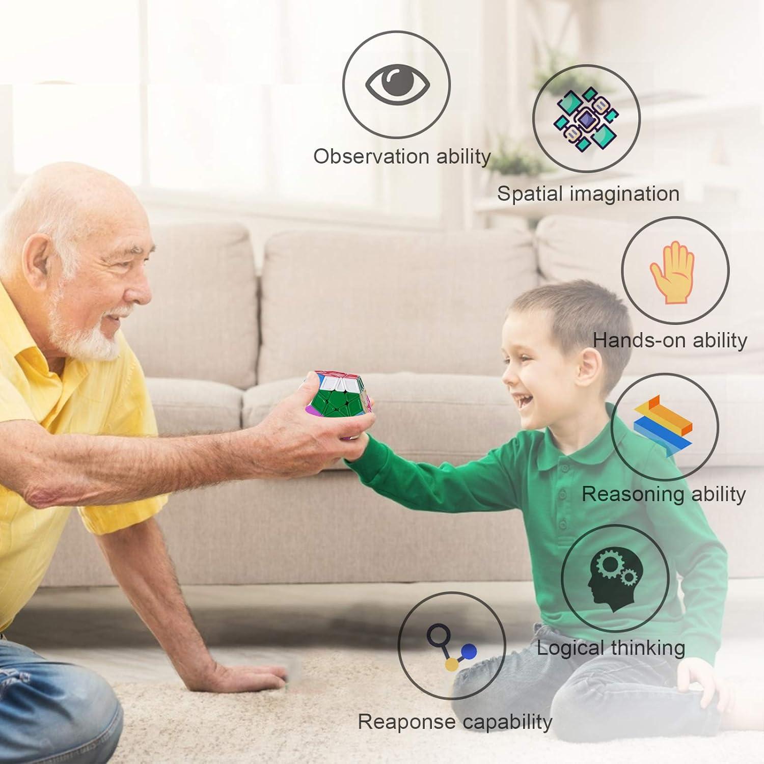 Conjunto de Cubos de Velocidad Roxenda 2x2 3x3 Skew Megaminx