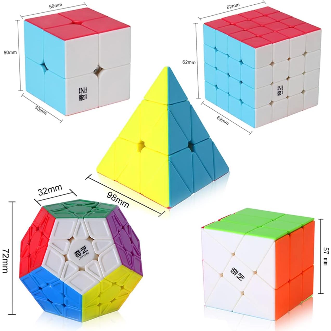 Conjunto de Cubos de Velocidad Roxenda 2x2 4x4 Megaminx Pirámide