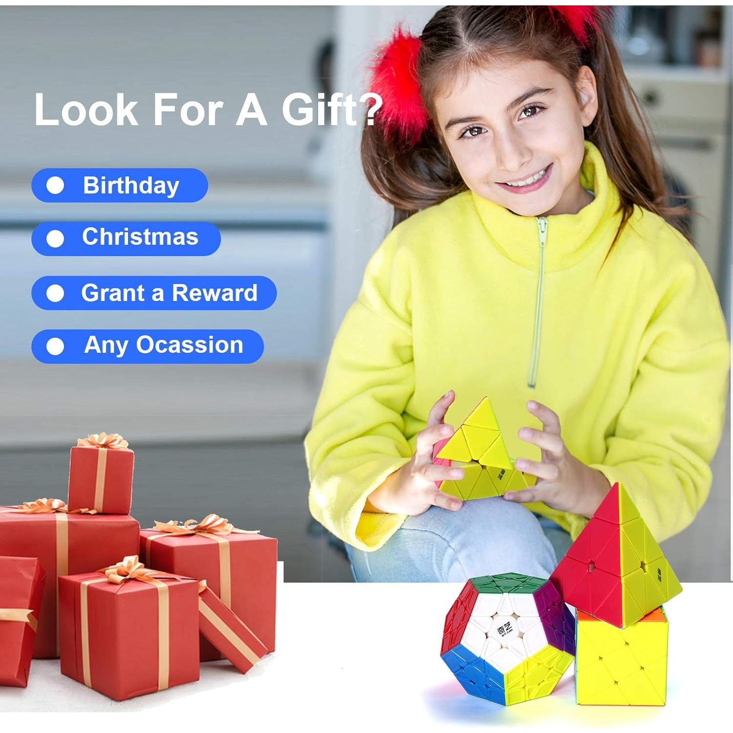 Conjunto de Cubos de Velocidad Roxenda 2x2 4x4 Megaminx Pirámide