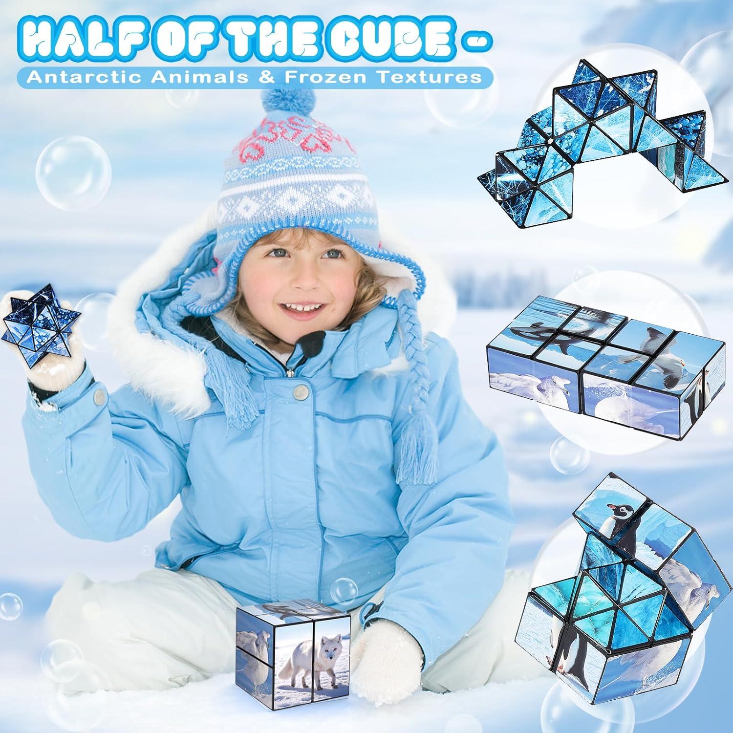 Cubo Antiestrés 2 en 1 Yoshimoto Animales Polares 5.58cm