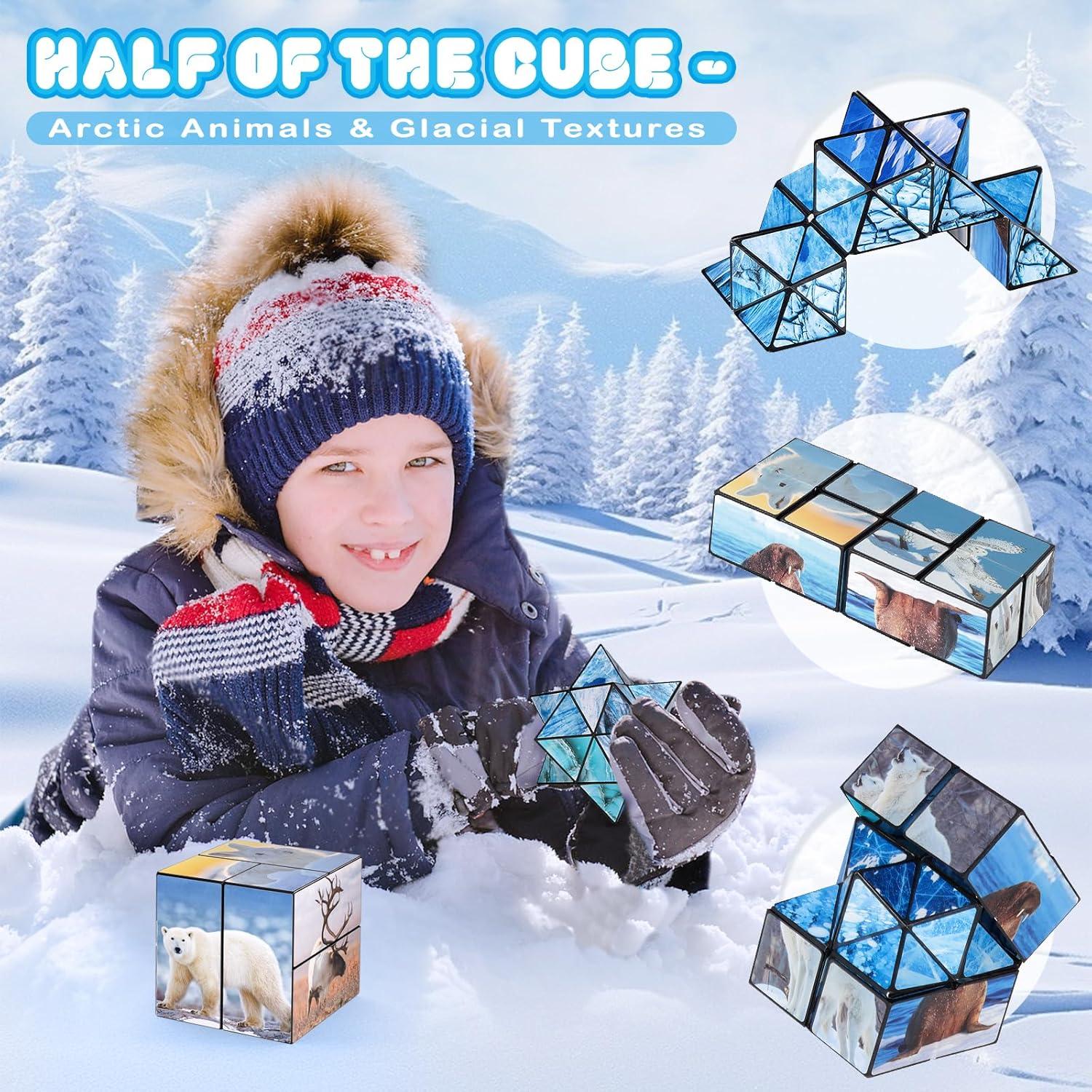 Cubo Antiestrés 2 en 1 Yoshimoto Animales Polares 5.58cm