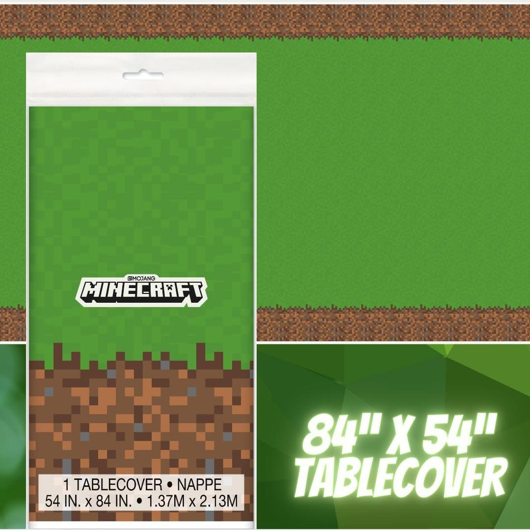 Suministros de Fiesta de Cumpleaños Minecraft - Platos, Servilletas y Decoraciones