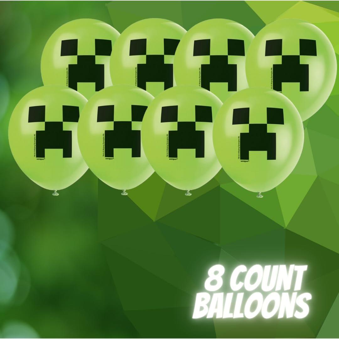 Suministros de Fiesta de Cumpleaños Minecraft - Platos, Servilletas y Decoraciones