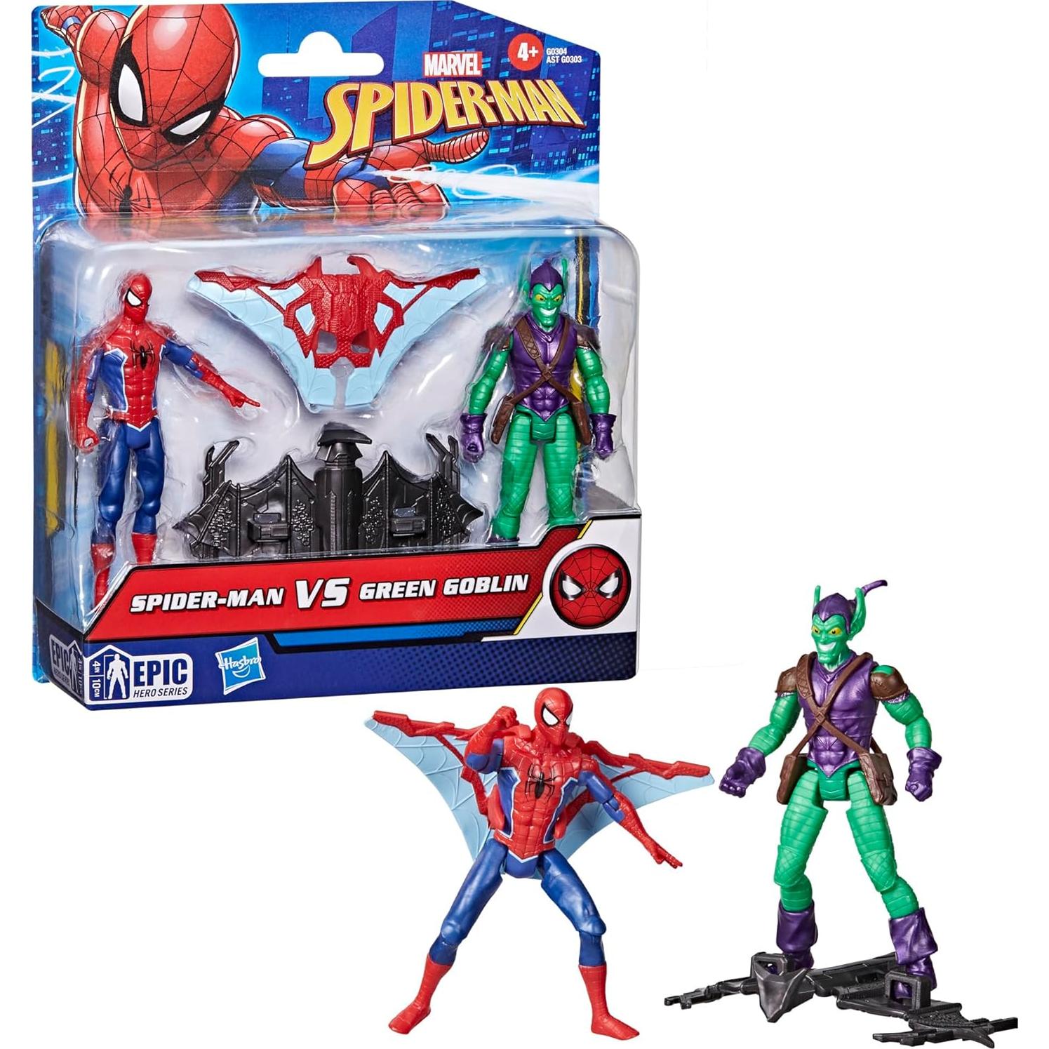 Set de Figuras de Acción Spider-Man vs Green Goblin Hasbro 10 cm