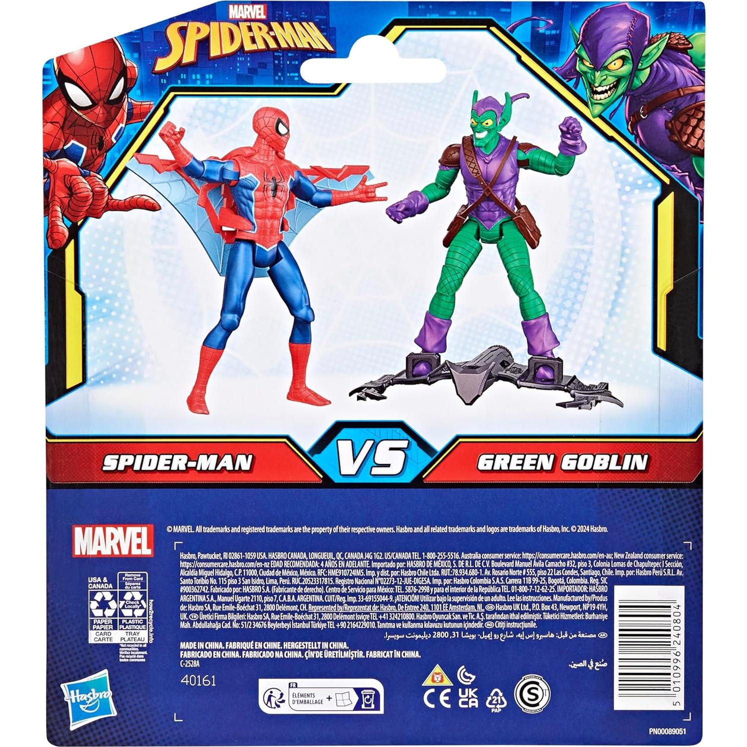 Set de Figuras de Acción Spider-Man vs Green Goblin Hasbro 10 cm