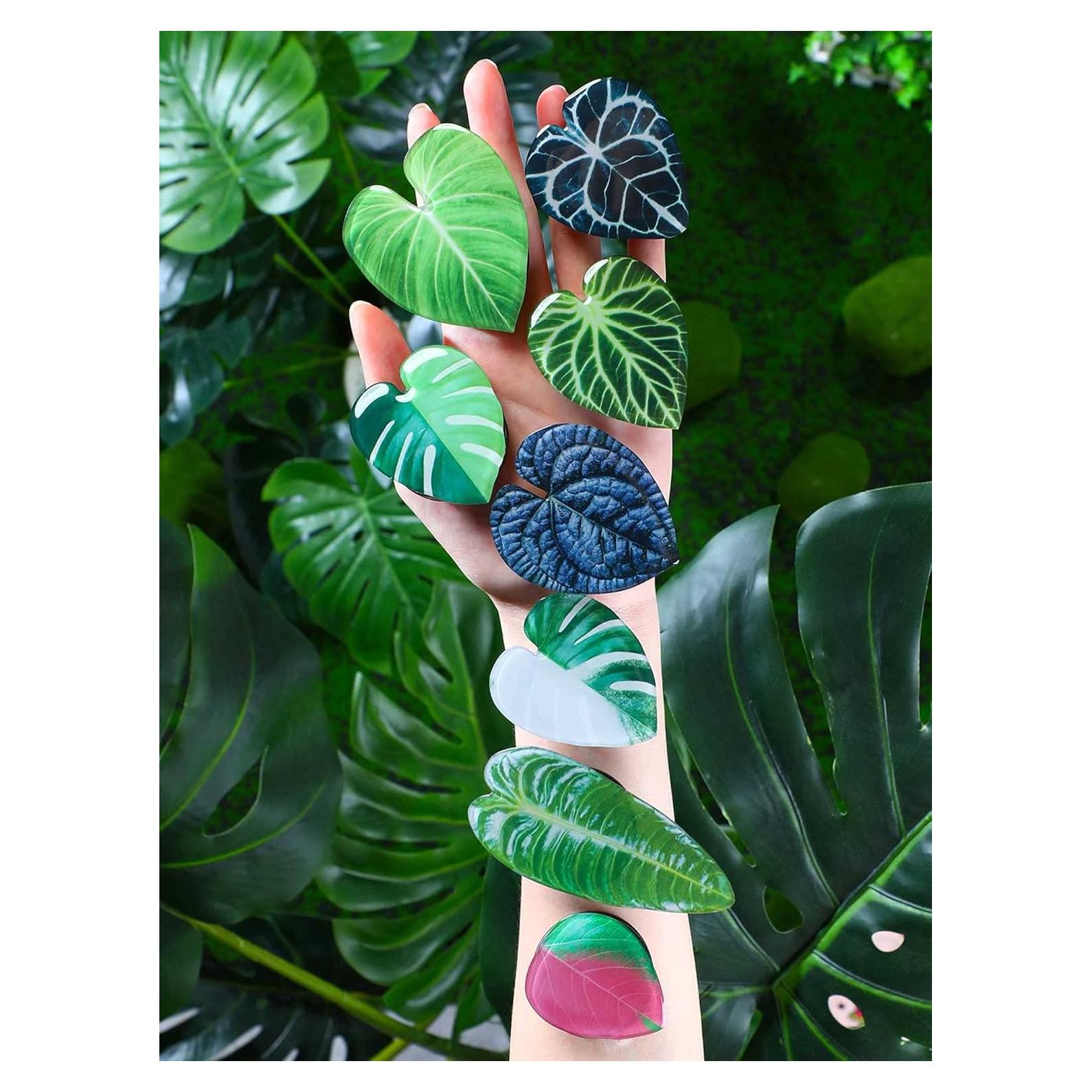 Soporte para Teléfono Celular Macarrie con Hojas Tropicales - 8 Pcs