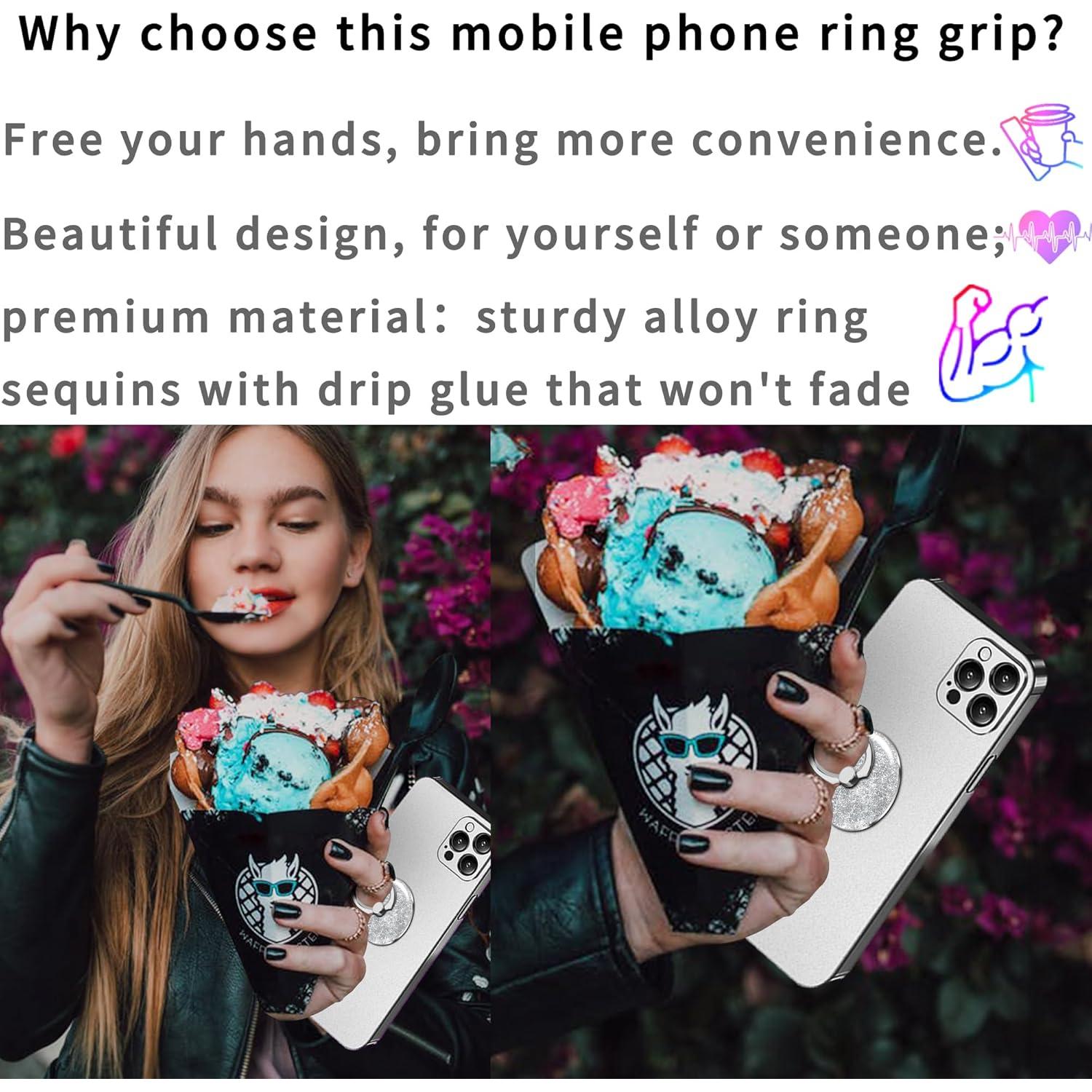 Soporte Anillo de Teléfono TACOMEGE Púrpura Ajustable