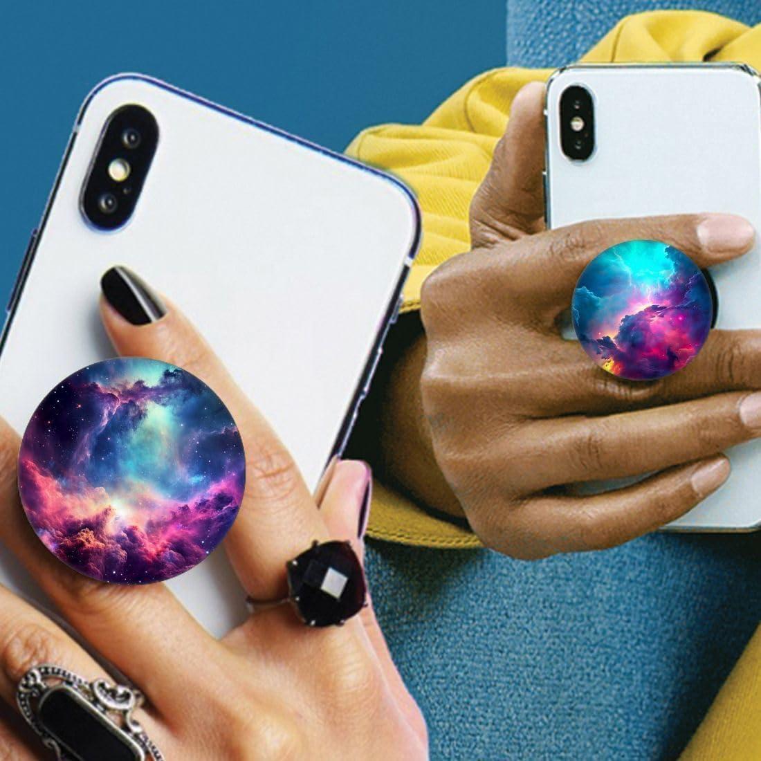 Agarre Colapsable Nsotts para Smartphones - 6 Paquete, Galaxia Azul