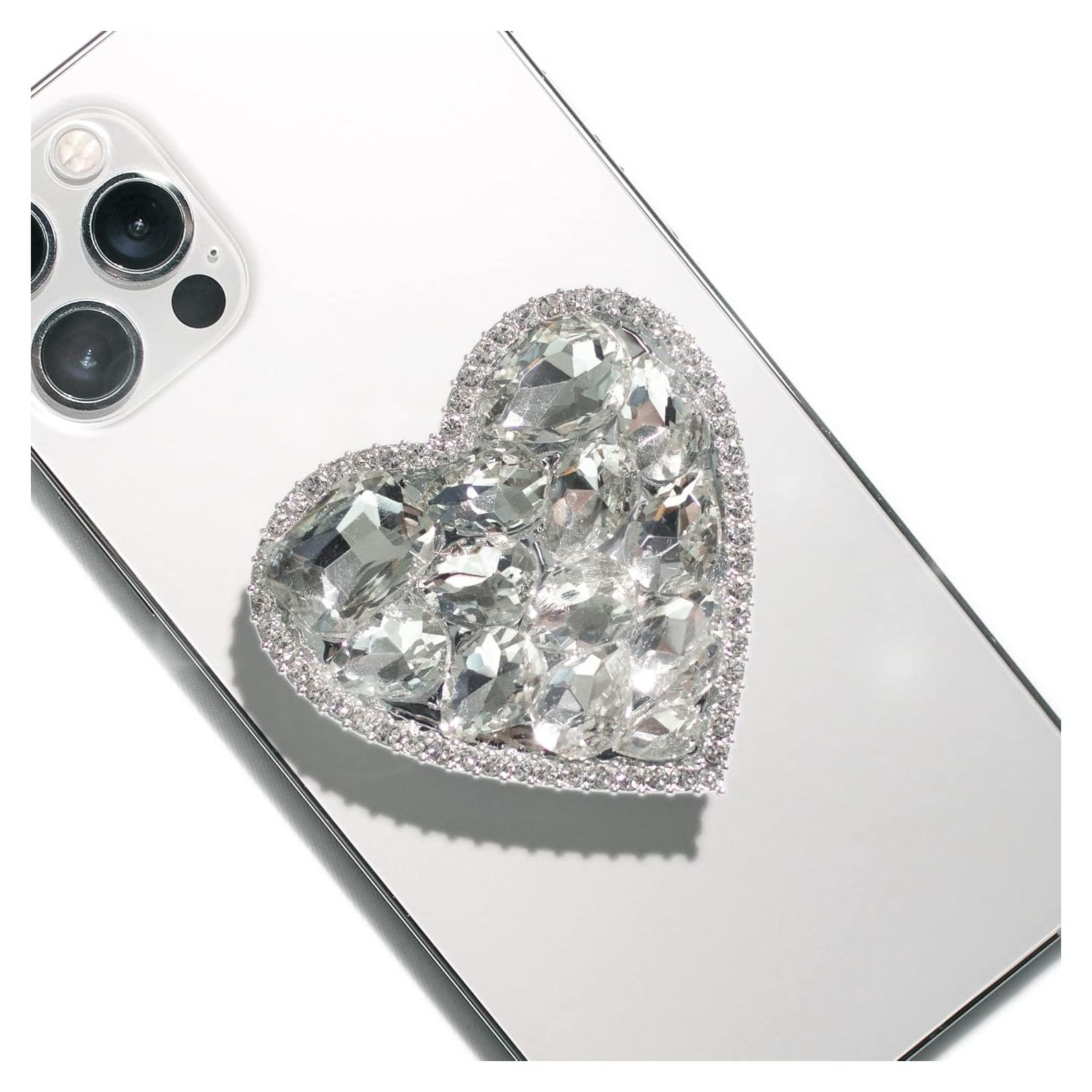 Soporte de teléfono móvil colapsable OnTheGrip Plata Grande