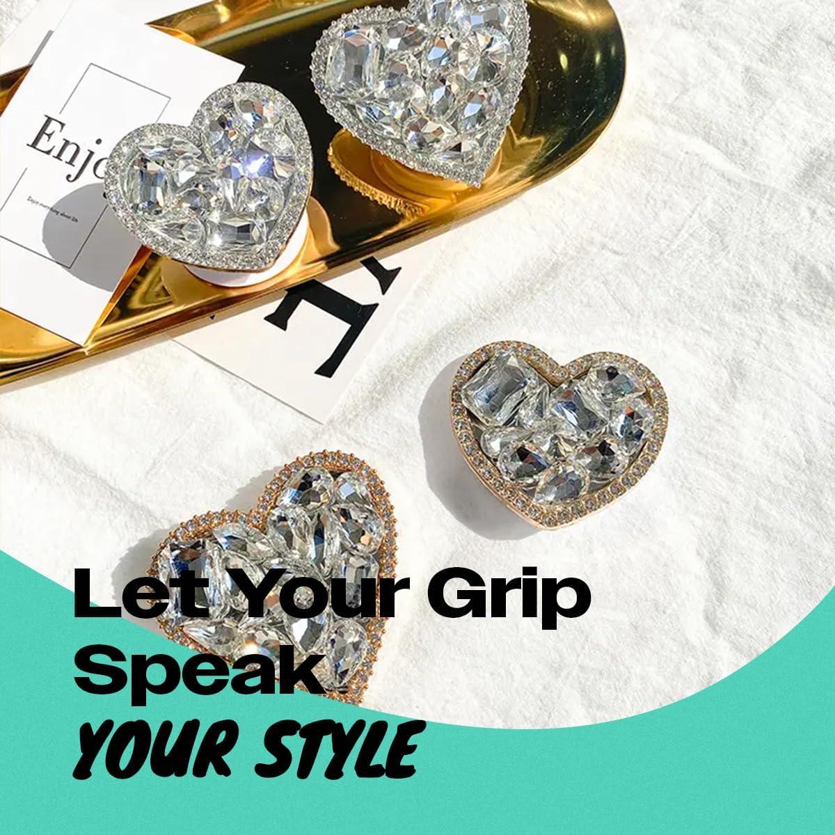 Soporte de teléfono móvil colapsable OnTheGrip Plata Grande