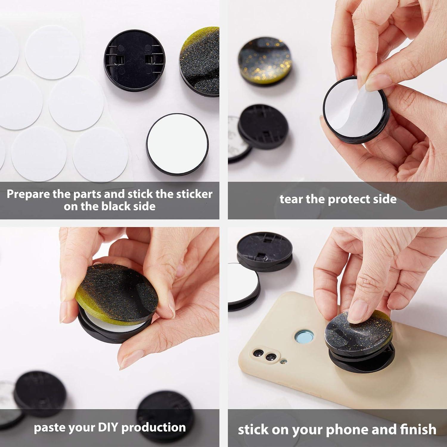 Soporte para Teléfono Weewooday 30 Piezas Doble Cara Negro Blanco