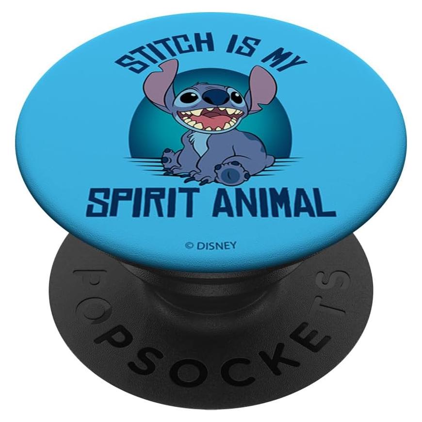 PopSockets Adhesivo Lilo & Stitch - Diseño Disney - Negro