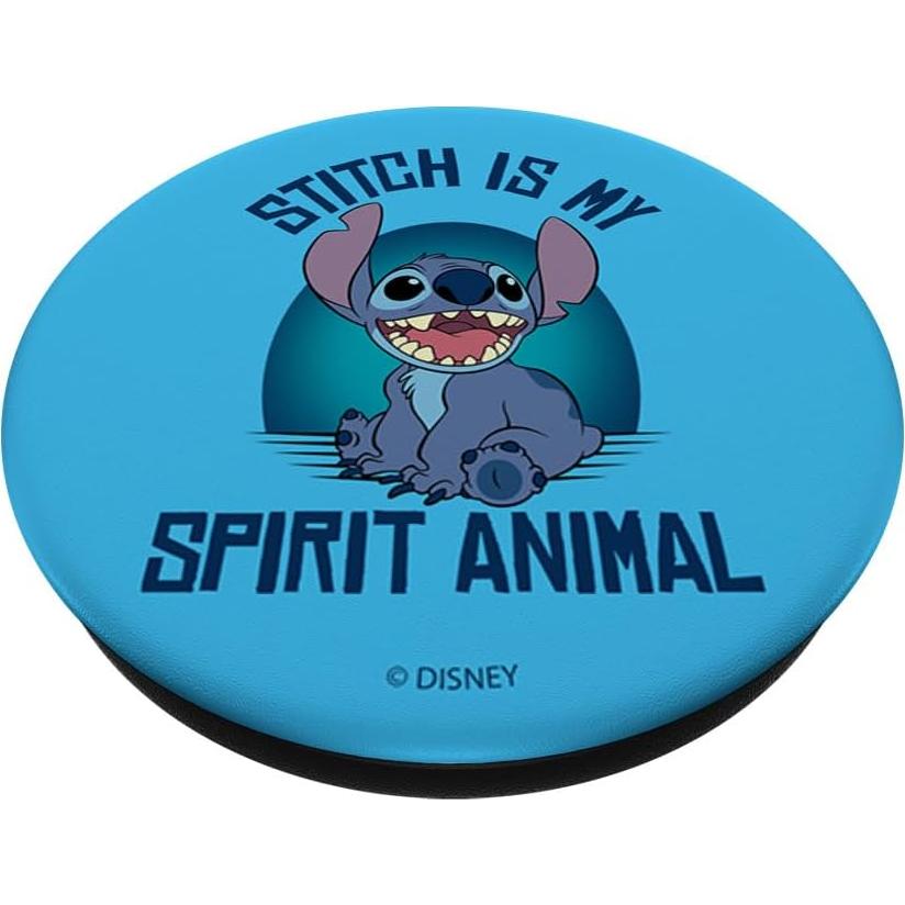 PopSockets Adhesivo Lilo & Stitch - Diseño Disney - Negro