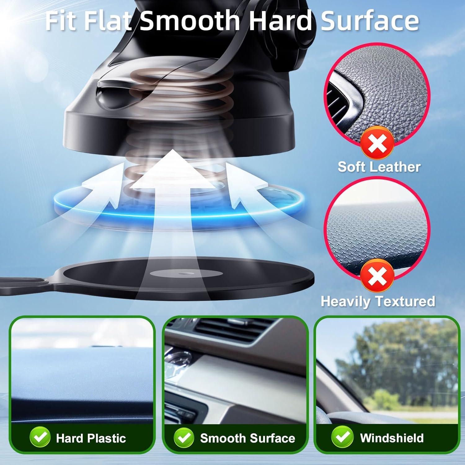 Soporte para Teléfono de Automóvil Pop-Tech con Ventosa Negra