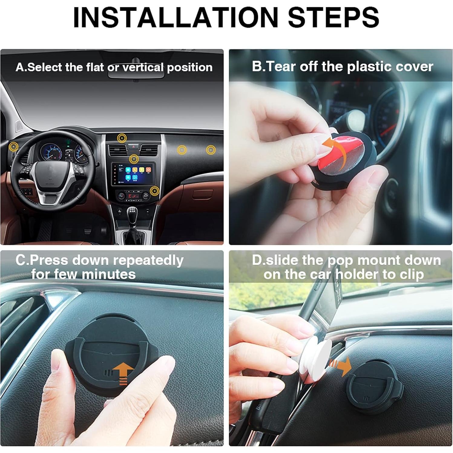 Soporte de Coche Winstar para Teléfono Rotación 360 Negro