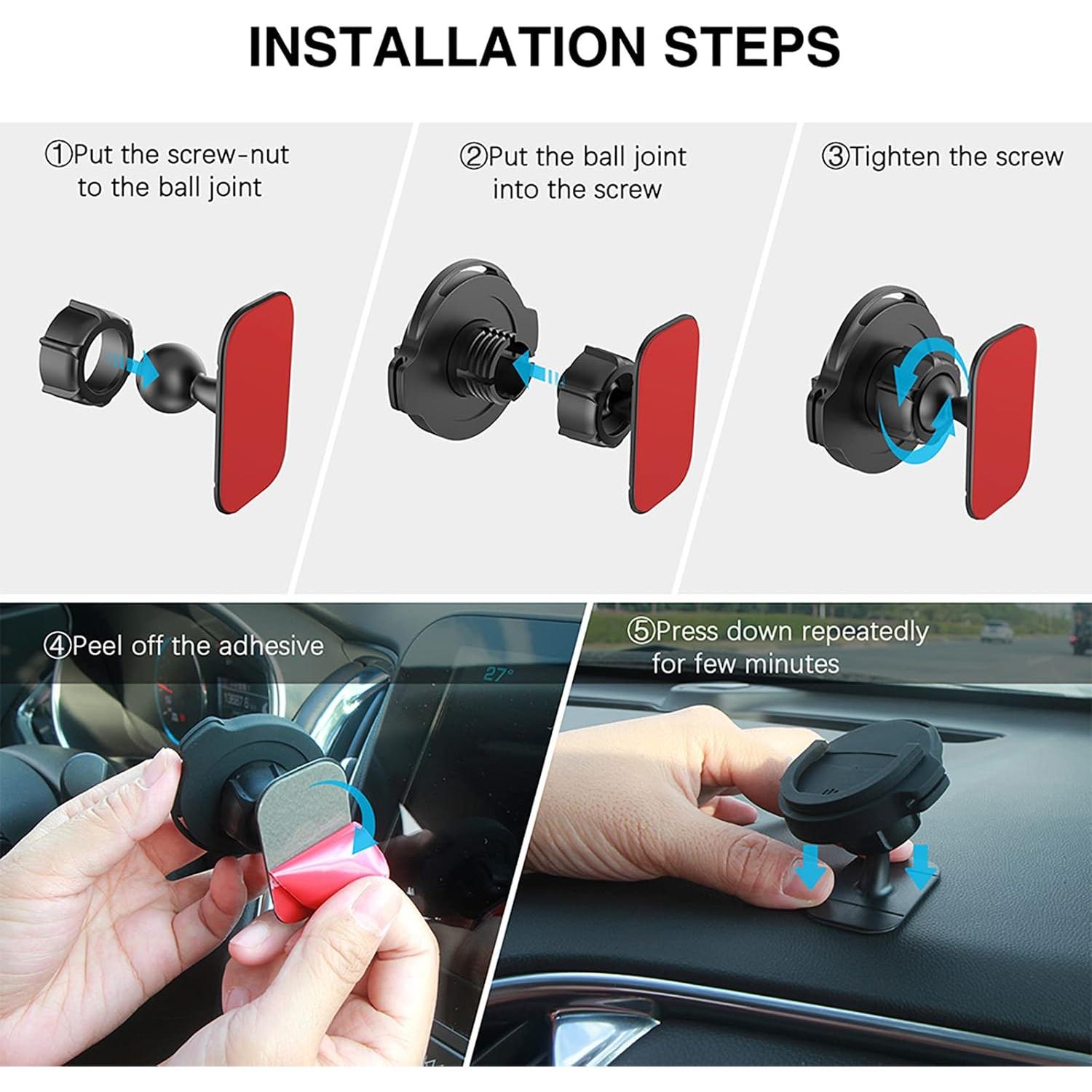 Soporte de Coche Winstar para Teléfono Rotación 360 Negro