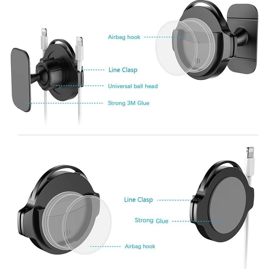 Soporte de Coche Winstar para Teléfono Rotación 360 Negro