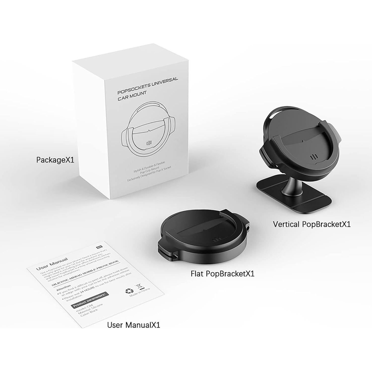 Soporte de Coche Winstar para Teléfono Rotación 360 Negro