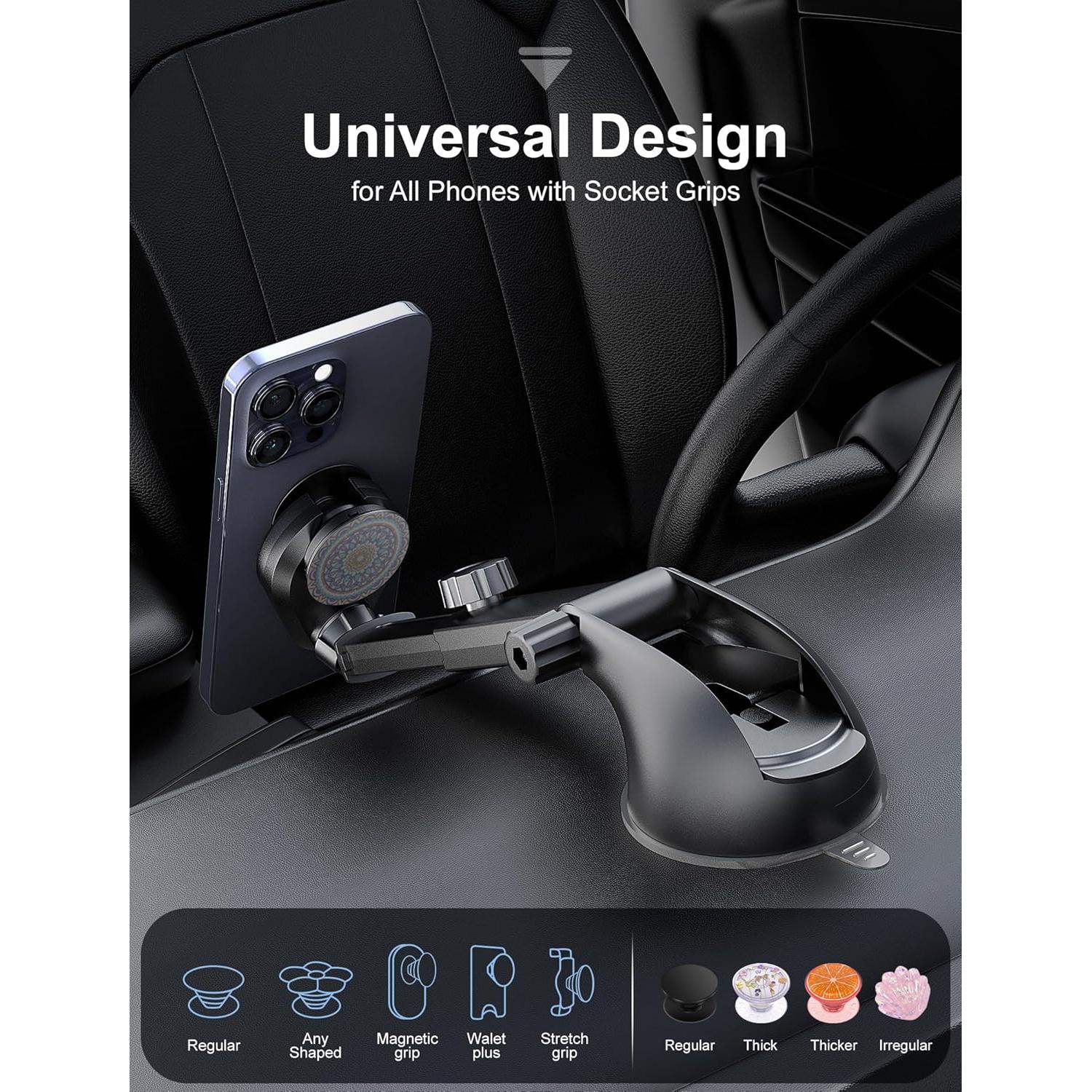 Soporte de Teléfono para Coche TOPGO con Socket Ajustable