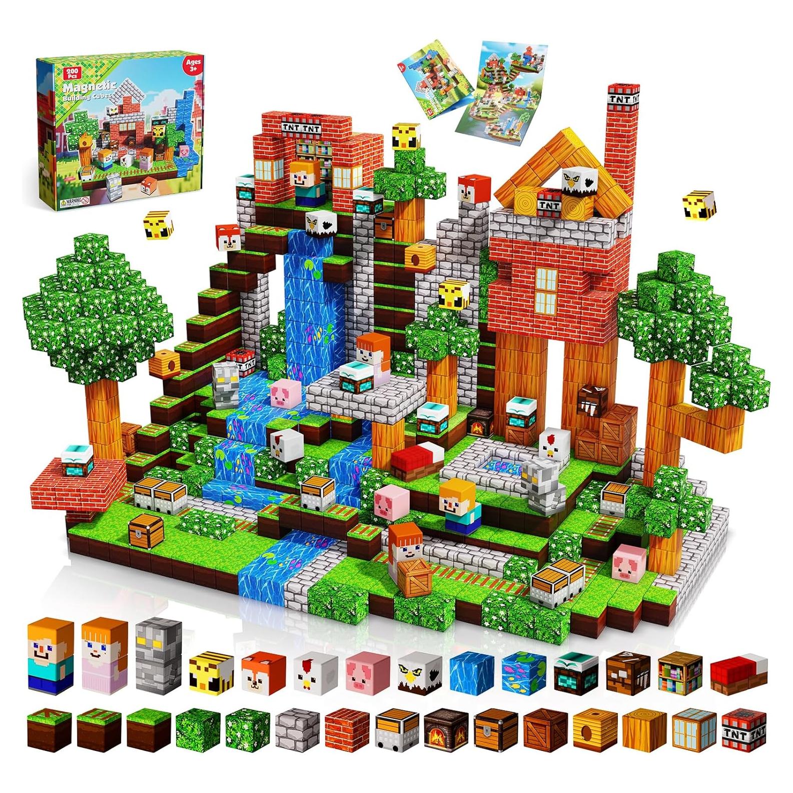 200PCS Bloques Magnéticos del Bosque Goody King - Juguete Educativo STEM