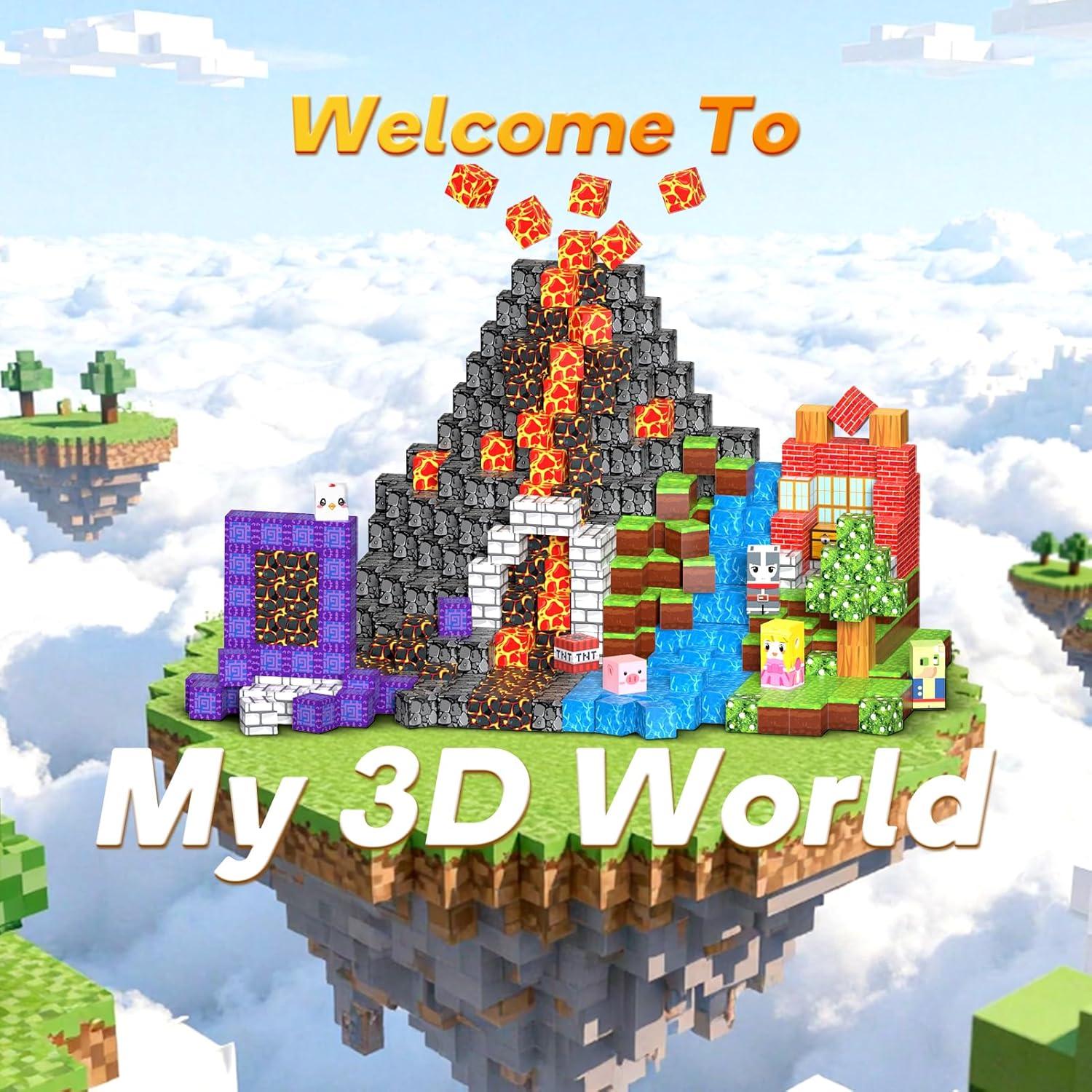 Bloques Magnéticos Windidi 150PCS con 6 Bases para Niños