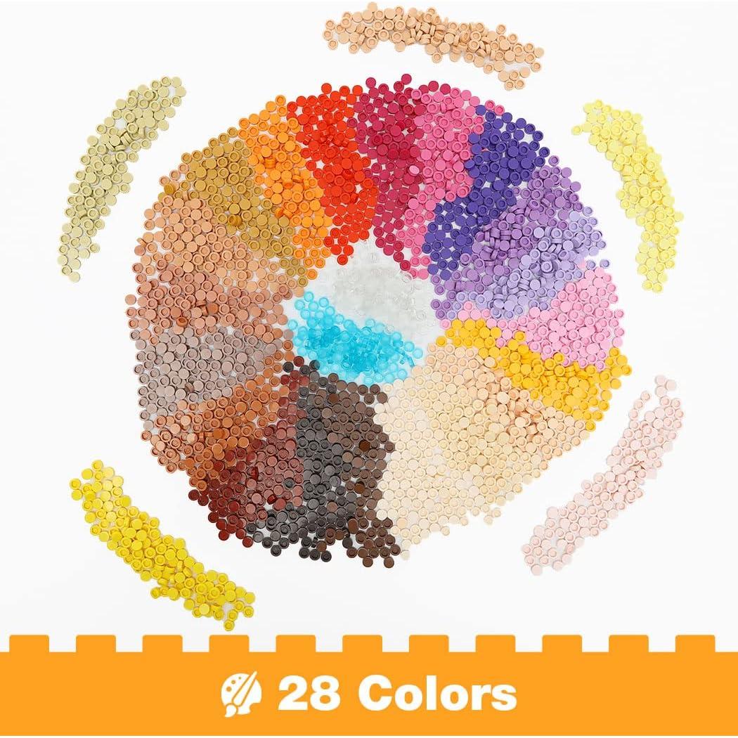 2800 Piezas Ladrillos Pixel Etarnfly 1x1 Multicolor