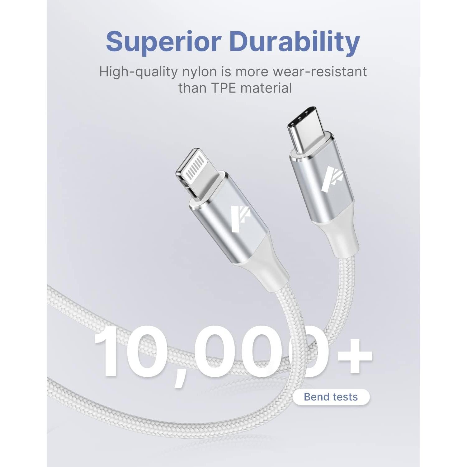 Cable USB C a Lightning 3 pies 2Pack Aiminu Carga Rápida