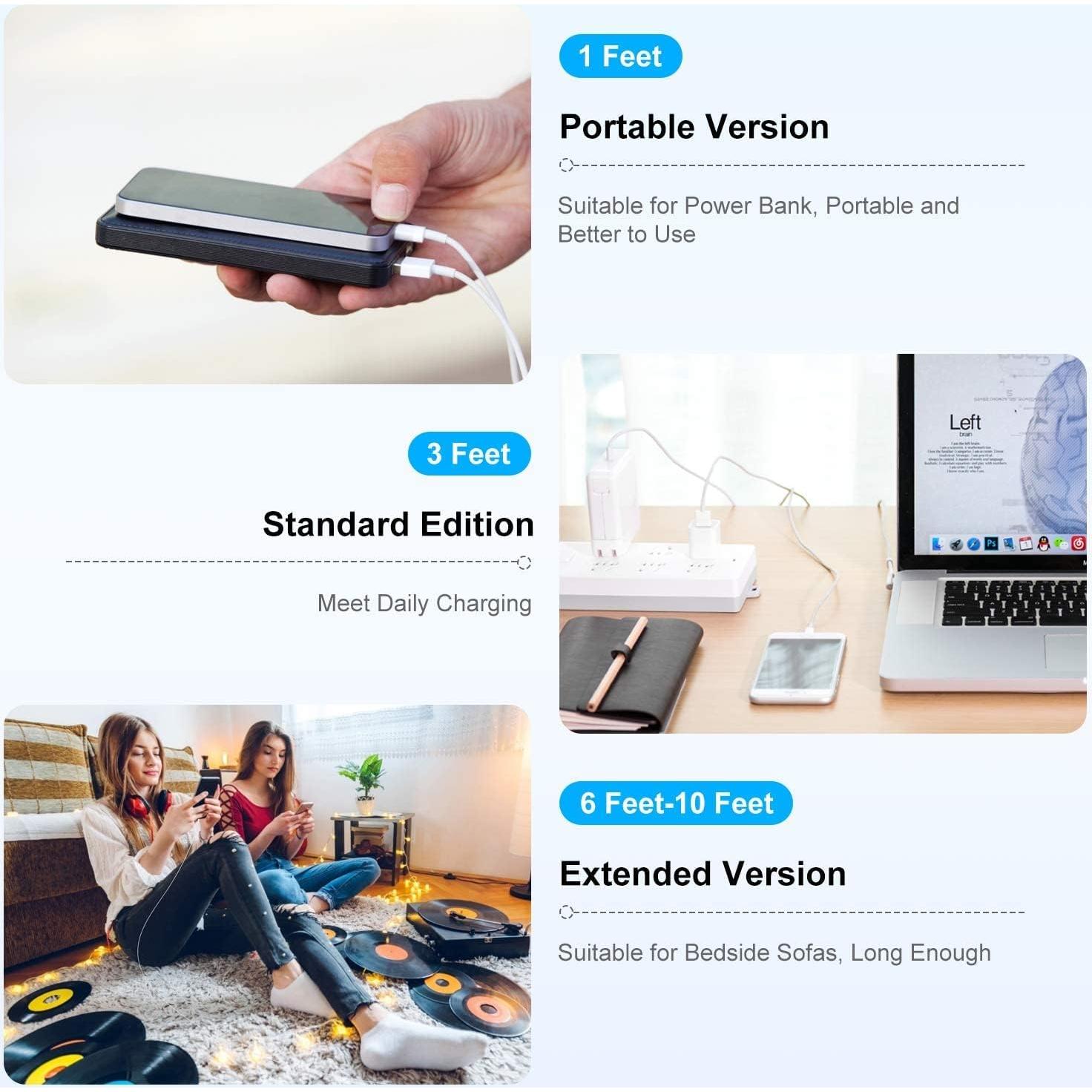 Cargador Lightning Cionum 0.91m para iPhone y iPad - Carga Rápida