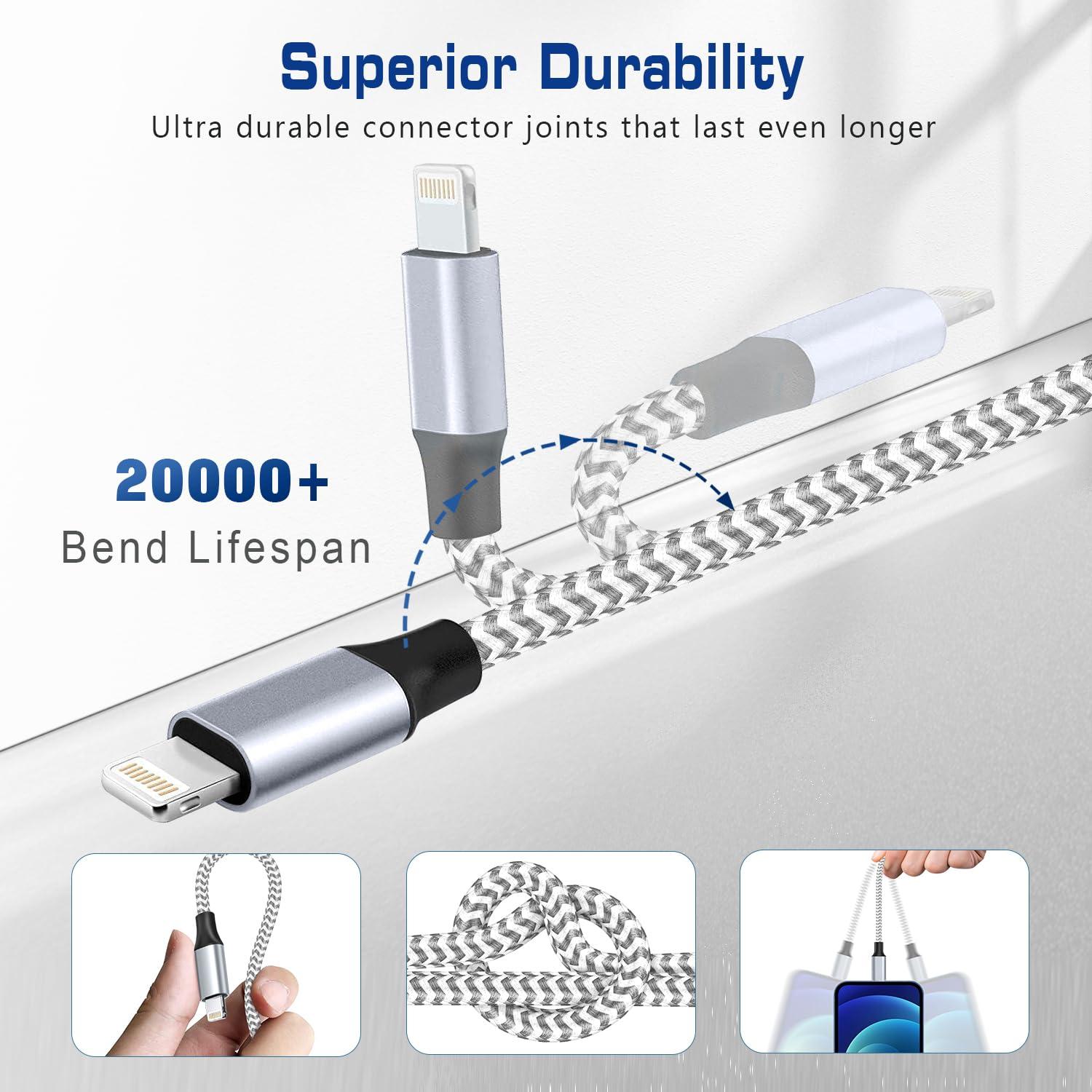 Cable USB C a Lightning Fushok 30.48 cm Carga Rápida MFi