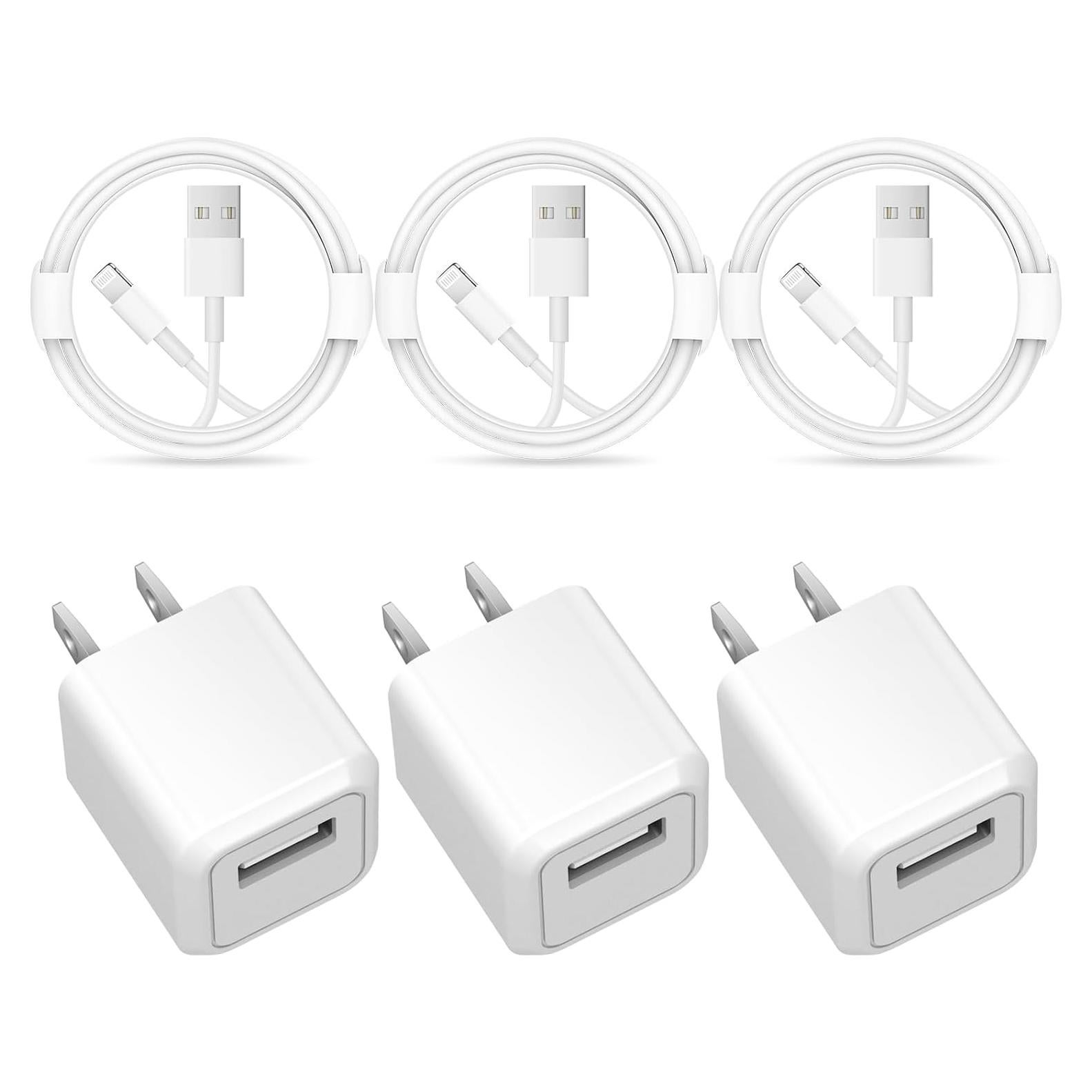 Cargador de Pared USB 5W + Cable 6 pies MFi para iPhone